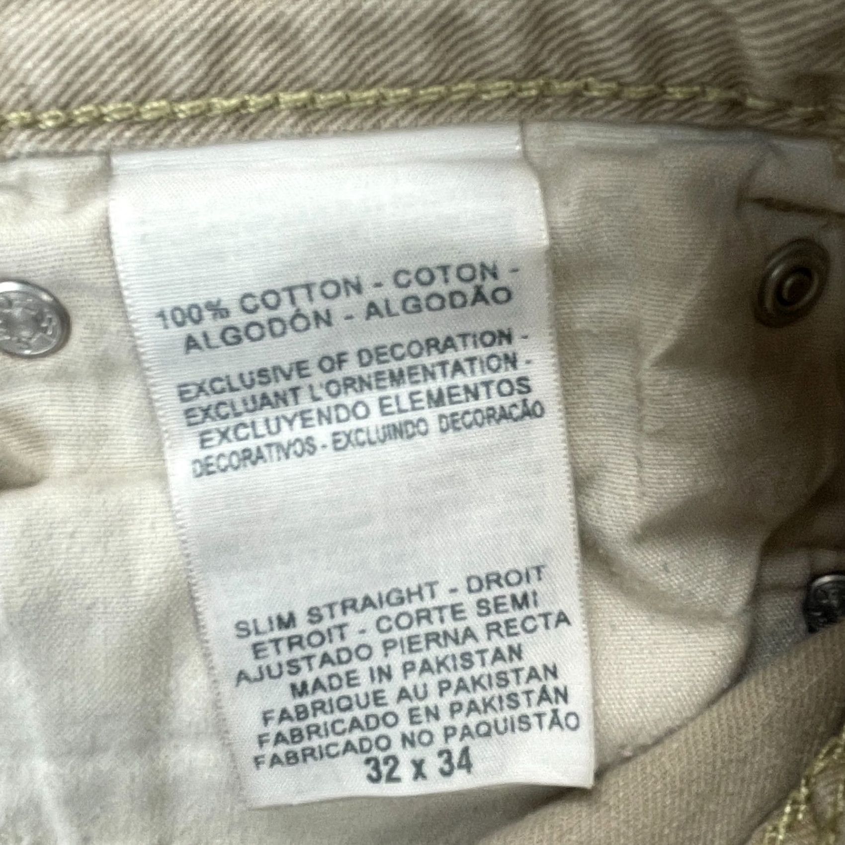 Levi's Levi's Pants Mens 32x34 Beige Chino Slim Fit Straight Leg Logo Cotton 218 Size US 30 / EU 46 - 4 Thumbnail