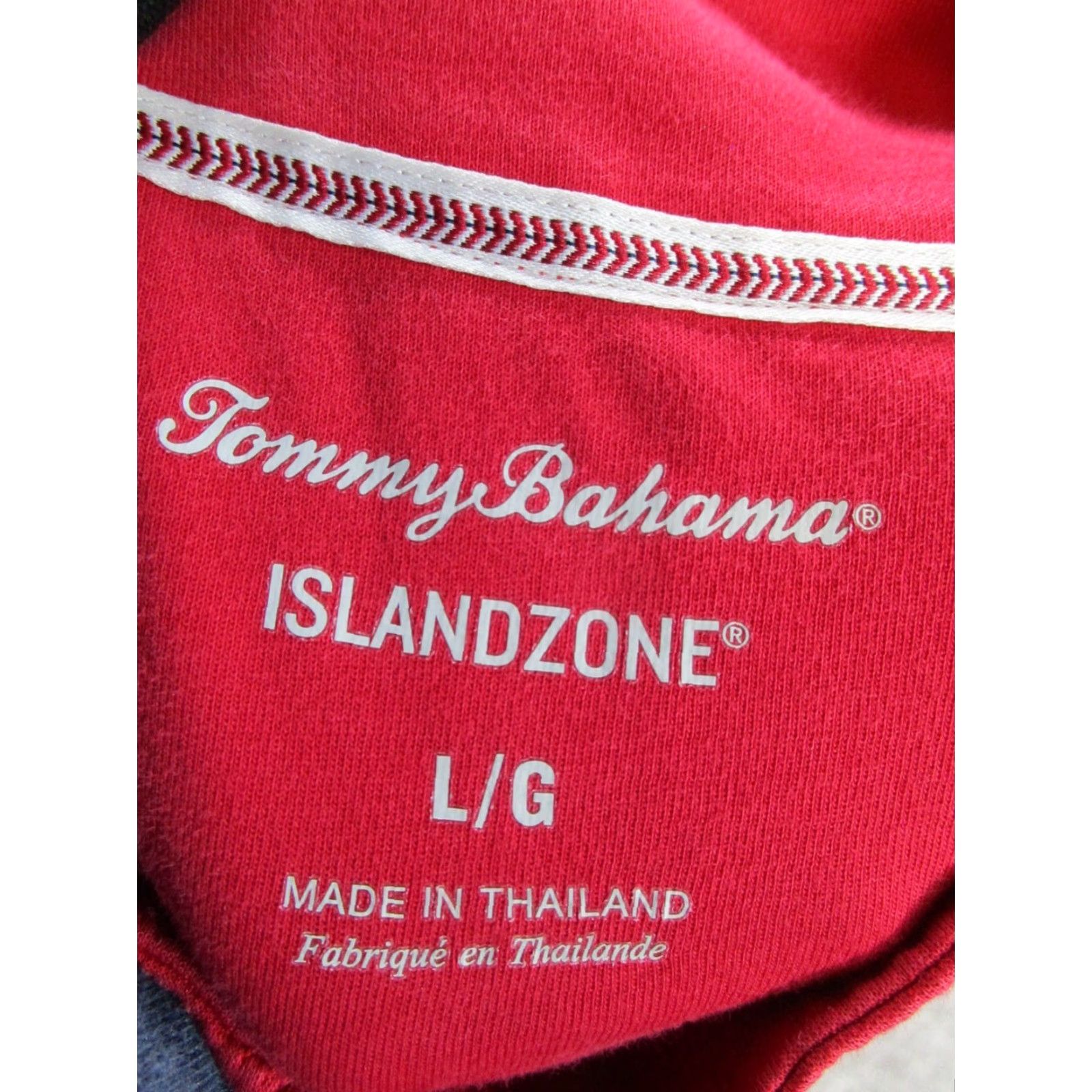 Tommy Bahama VINTAGE Tommy Bahama Island Zone Sweater Mens L Red Cotton Blend Logo Pullover Golf Hiking Walking Mens Size US L / EU 52-54 / 3 - 4 Thumbnail