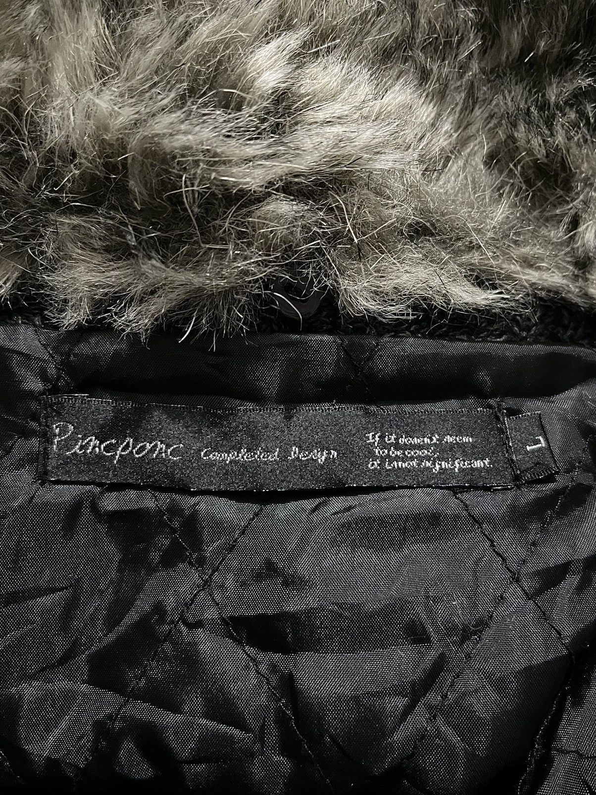 Japanese Brand Japanese Pincponc Fur Knit Zip Cardigan Size US L / EU 52-54 / 3 - 7 Thumbnail