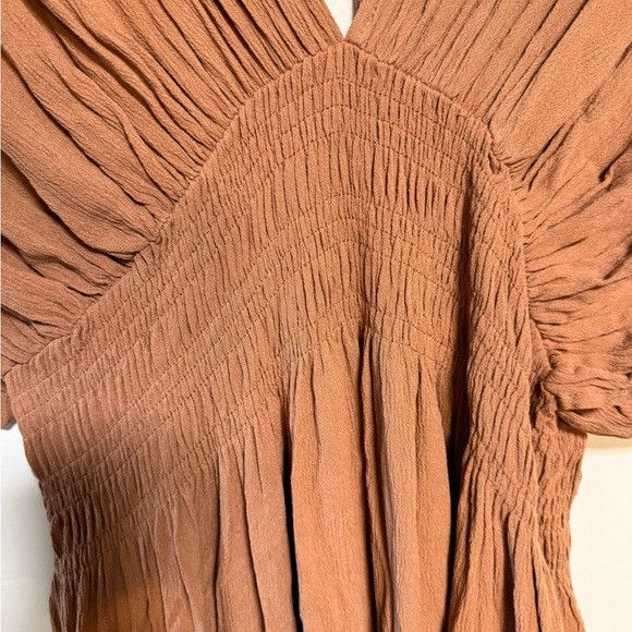 Other Miou Muse Rust Brown Pleated Maxi Dress Women’s Size L Size L / US 10 / IT 46 - 6 Thumbnail