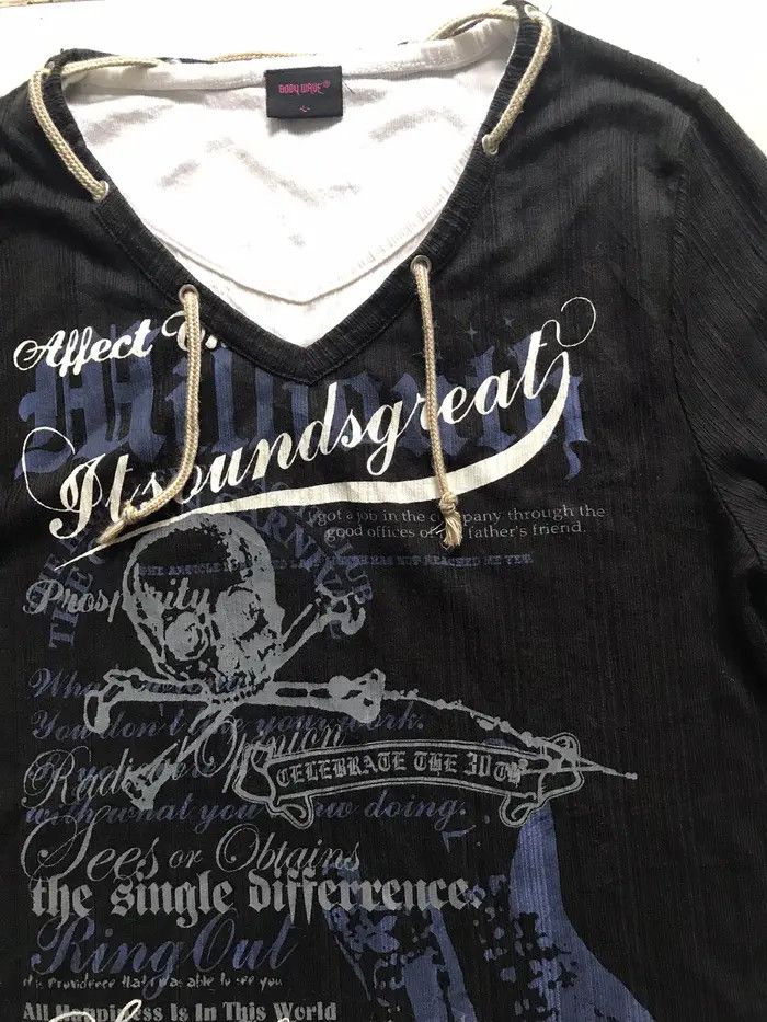 Japanese Brand × Le Grande Bleu (L.G.B.) Body Wave Long sleeve Y2k Size US L / EU 52-54 / 3 - 1 Thumbnail