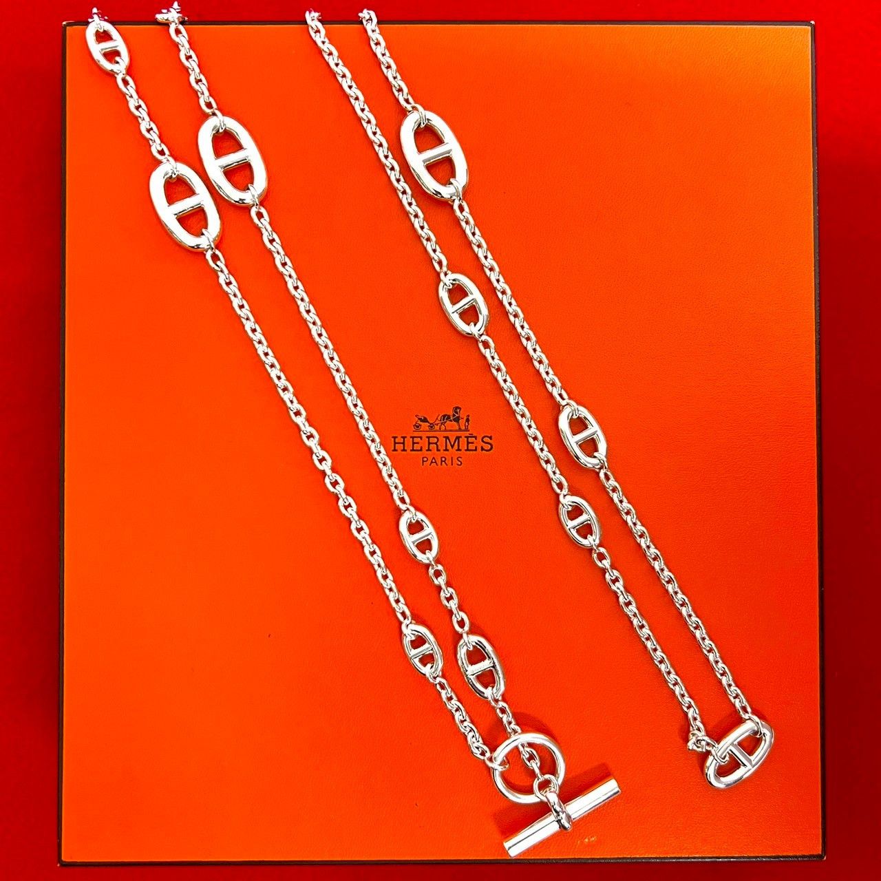 Hermes Hermes Hermès Chaîne d'Ancre Farandole 925 Necklace Precious Metal Necklace DUTY FREE for USA Size ONE SIZE - 1 Thumbnail