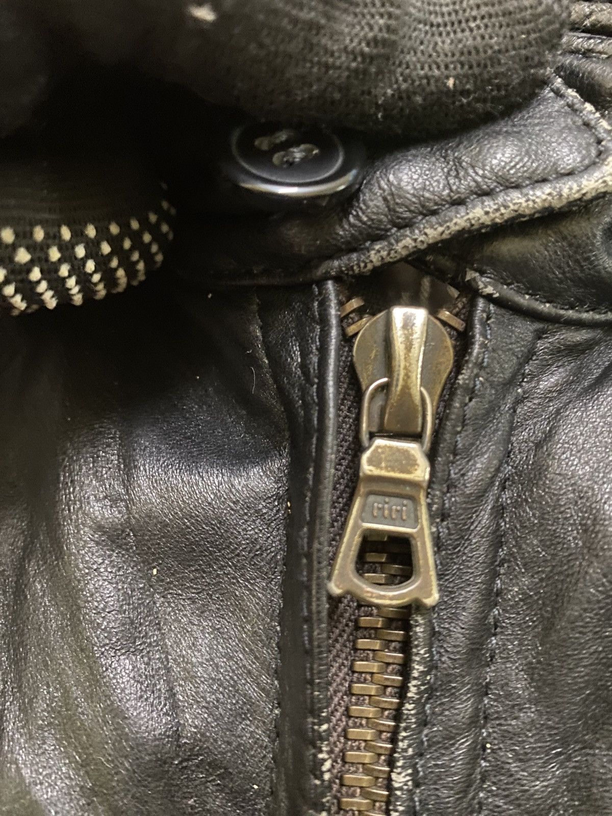 Paul Stuart Vintage Made in Italy Black Genuine Leather Moto Jacket Size US L / EU 52-54 / 3 - 7 Thumbnail