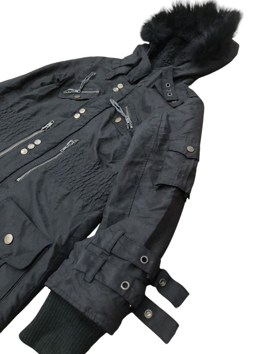 Le Grande Bleu (L.G.B.) JURIANOJURRIE RACCOON FUR BONDAGE GOTHIC PUNK PARKA JACKET Size US S / EU 44-46 / 1 - 5 Thumbnail