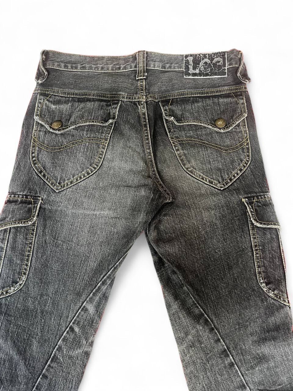 If Six Was Nine Flare jeans Lee multipocket cargo distressed denim twist leg Size US 30 / EU 46 - 11 Thumbnail