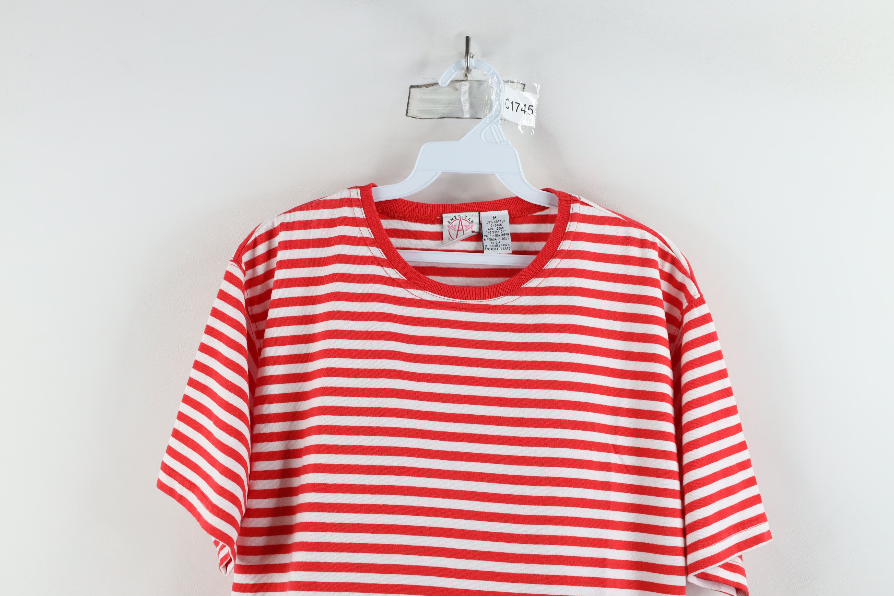 Vintage Vintage 90s Streetwear Cane Striped Short Sleeve T-Shirt USA Size M / US 6-8 / IT 42-44 - 2 Thumbnail