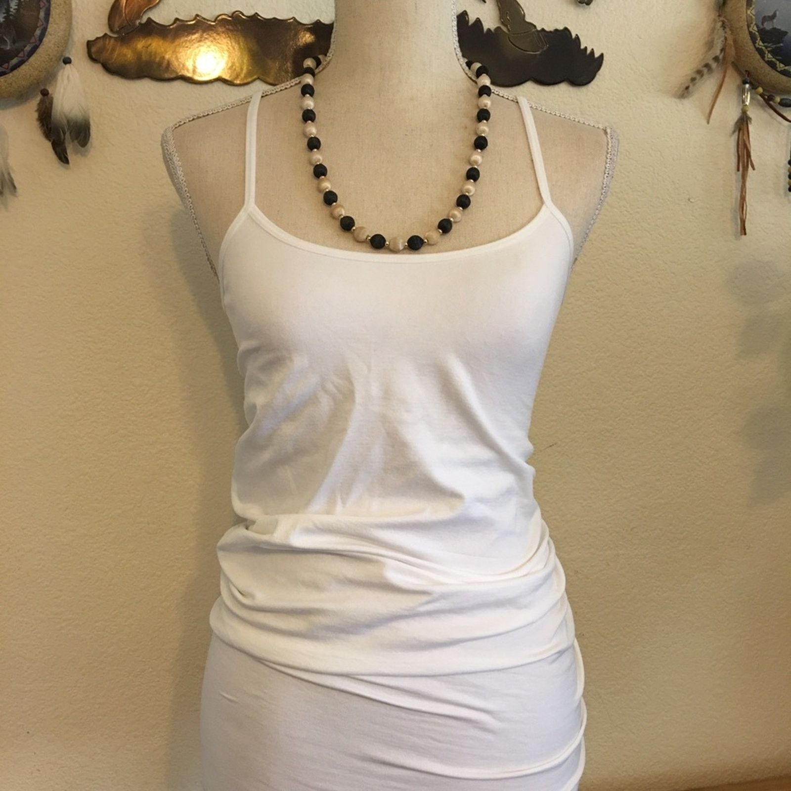Vintage Vintage 70s silk wrapped bead necklace Size ONE SIZE - 4 Thumbnail