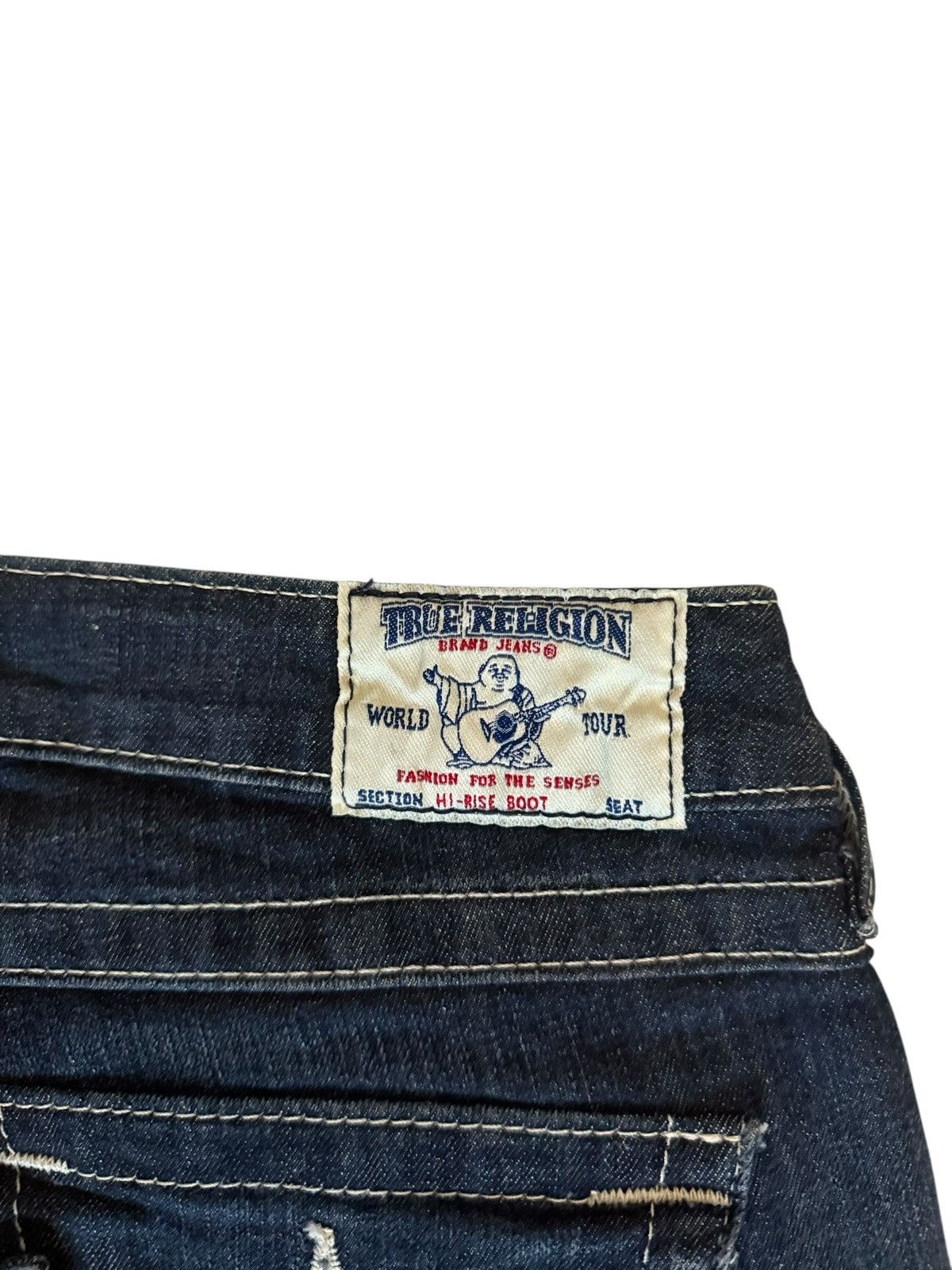 True Religion True Religion Hi-Rise Boot Washed Flared Bootcut Denim Jeans Size 29" - 4 Thumbnail