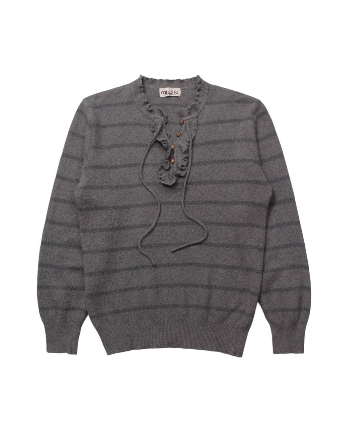 Designer × Japanese Brand × Vintage 2000S MI-LAKE STRIPED KNITWEAR Size M / US 6-8 / IT 42-44 - 1 Thumbnail