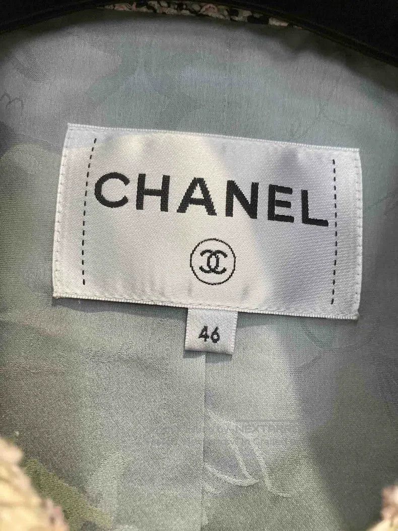 Chanel Chanel Cruise series blue tweed diamond buckle short jacke Size L / US 10 / IT 46 - 4 Thumbnail