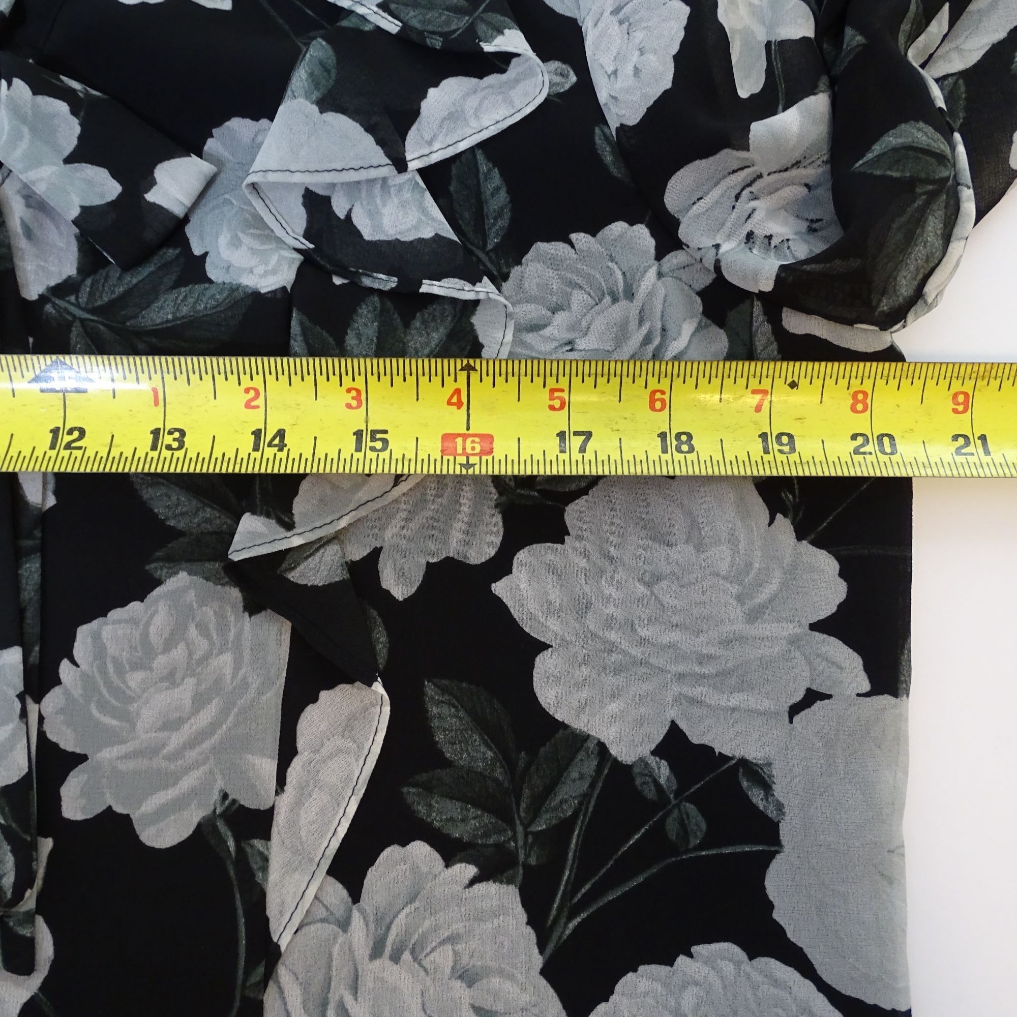 Karl Lagerfeld Karl Lagerfeld Women Black Floral Long Sleeve Blouse Size M Size M / US 6-8 / IT 42-44 - 11 Thumbnail