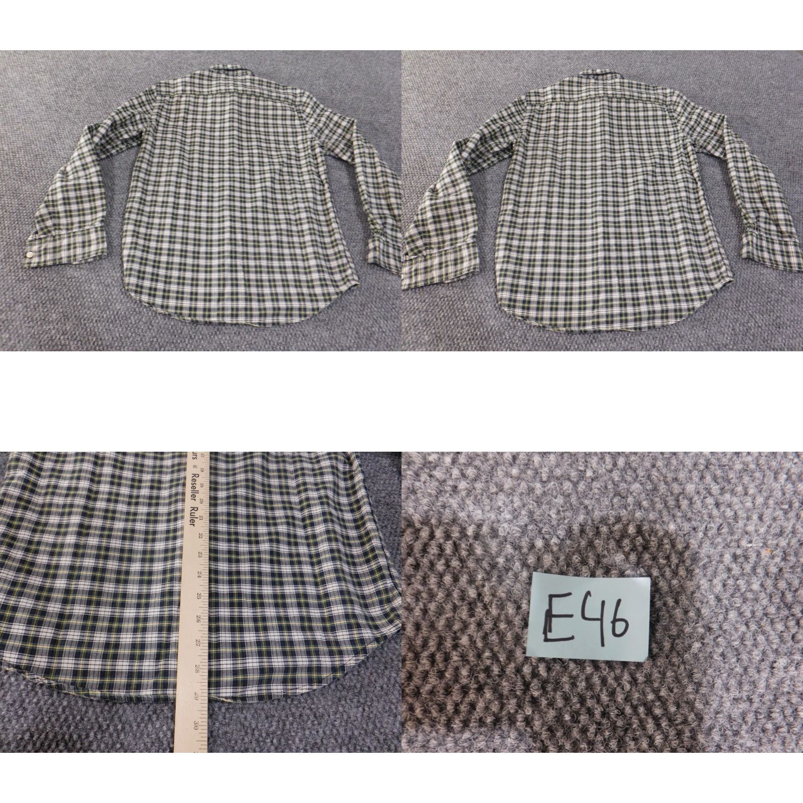 Ralph Lauren Denim & Supply Ralph Lauren Shirt Mens Small Green Plaid Button Up Retro Spirit Collection Button-Down Collar Knit Cotton Regular Short Sleeve? Size US S / EU 44-46 / 1 - 8 Thumbnail