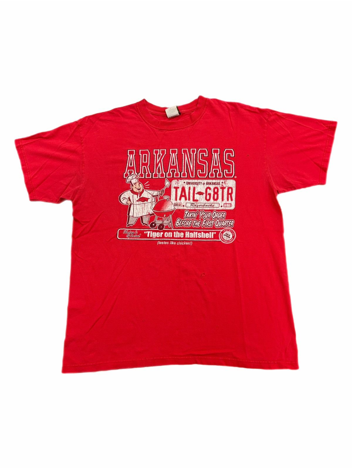 Anvil Vtg Y2K Arkansas Razorbacks NCAA Football Graphic Tee Size US L / EU 52-54 / 3 - 1 Thumbnail