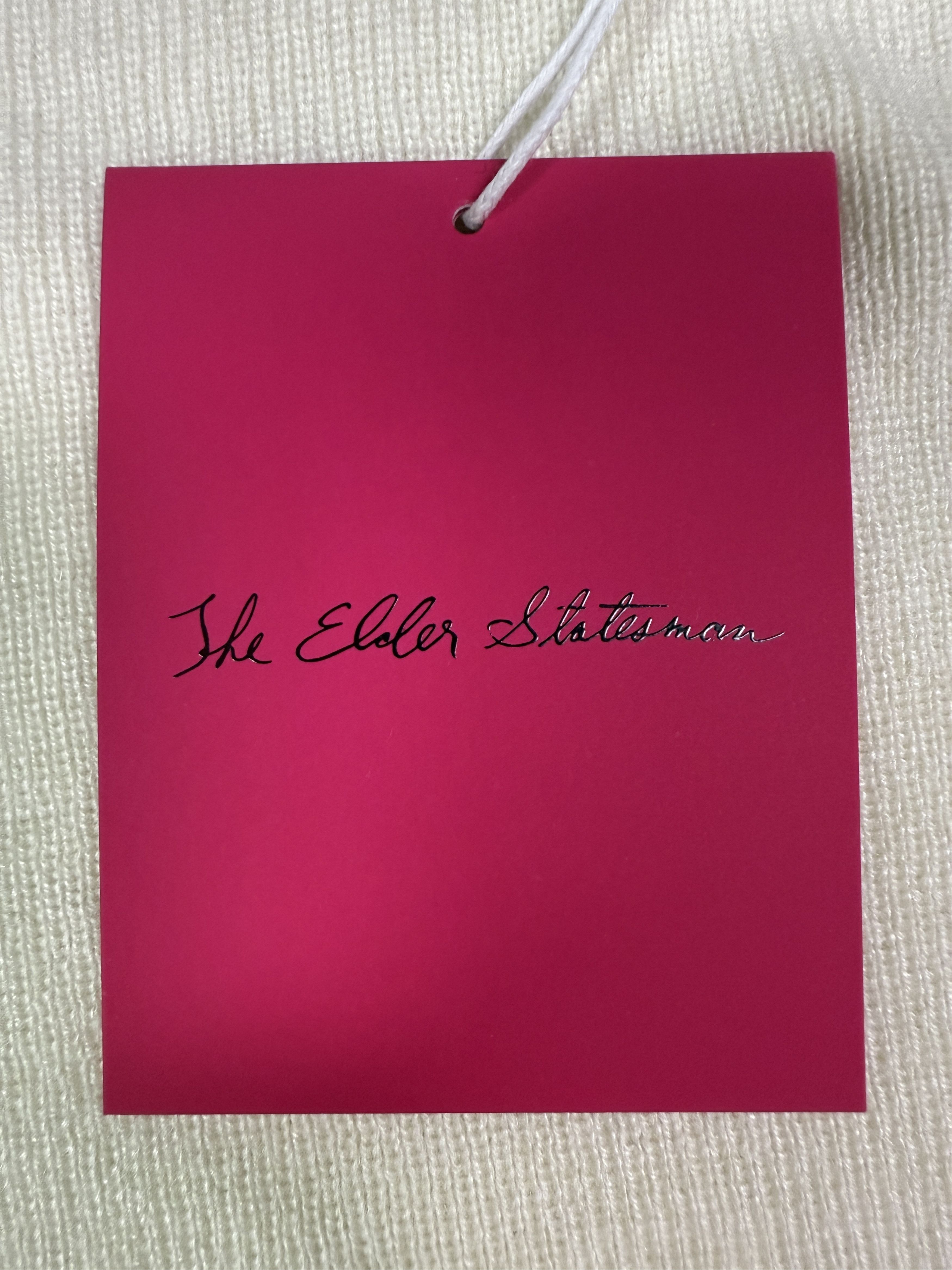 The Elder Statesman $495 The Elder Statesman Delicash White Fitted Tee Size L / US 10 / IT 46 - 10 Thumbnail