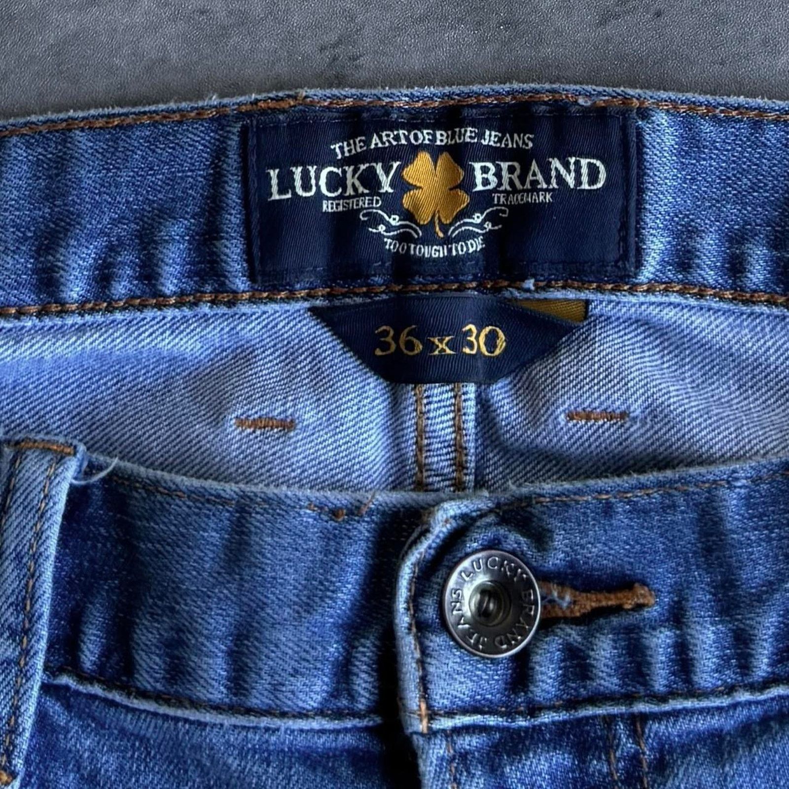 Japanese Brand × Lucky Brand × Vintage Vintage Y2K Lucky Brand Essential Baggy Denim Jeans Size US 36 / EU 52 - 5 Thumbnail