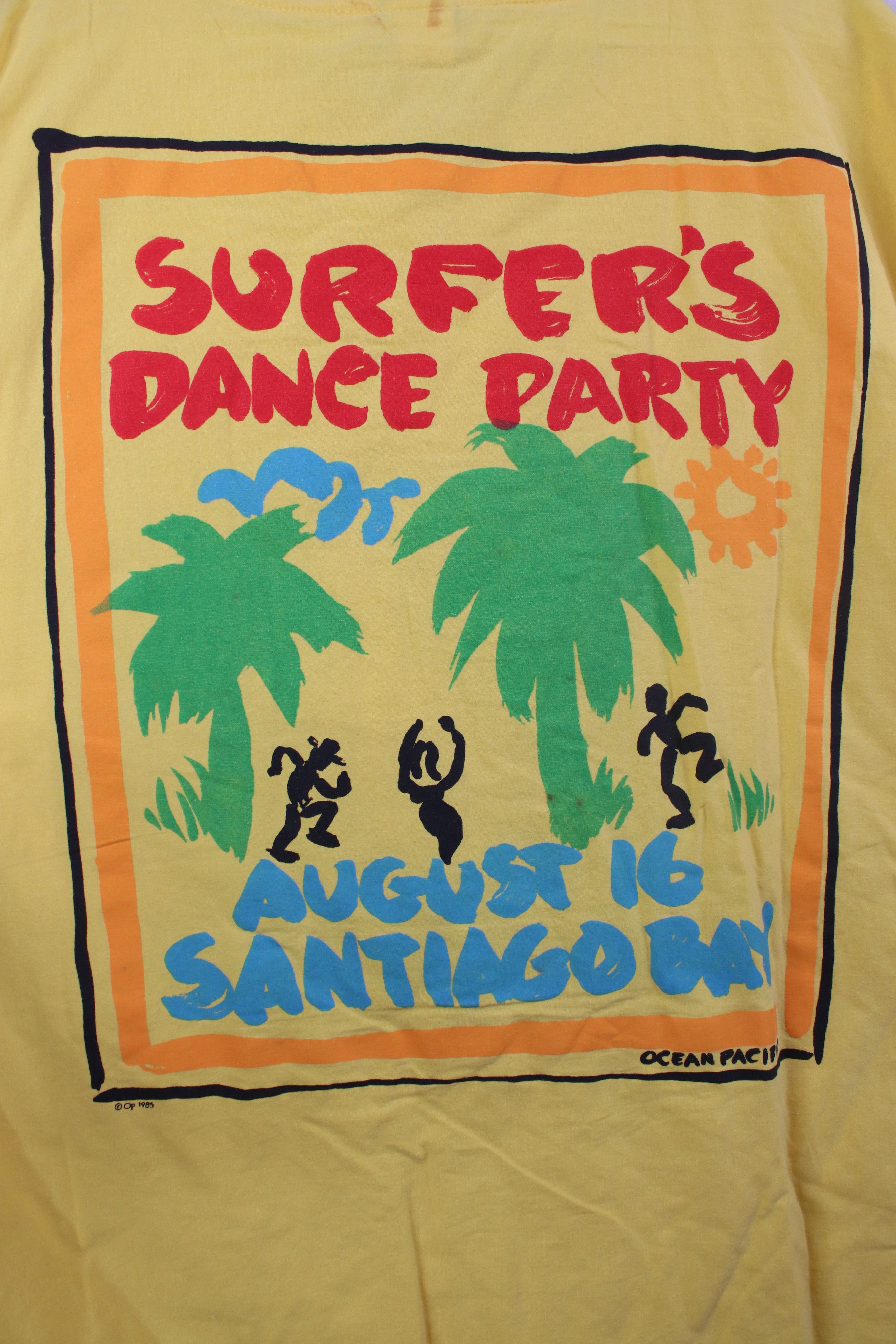 Ocean Pacific Vintage 80s Ocean Pacific Surfers Dance Party T-Shirt USA Size US L / EU 52-54 / 3 - 11 Thumbnail