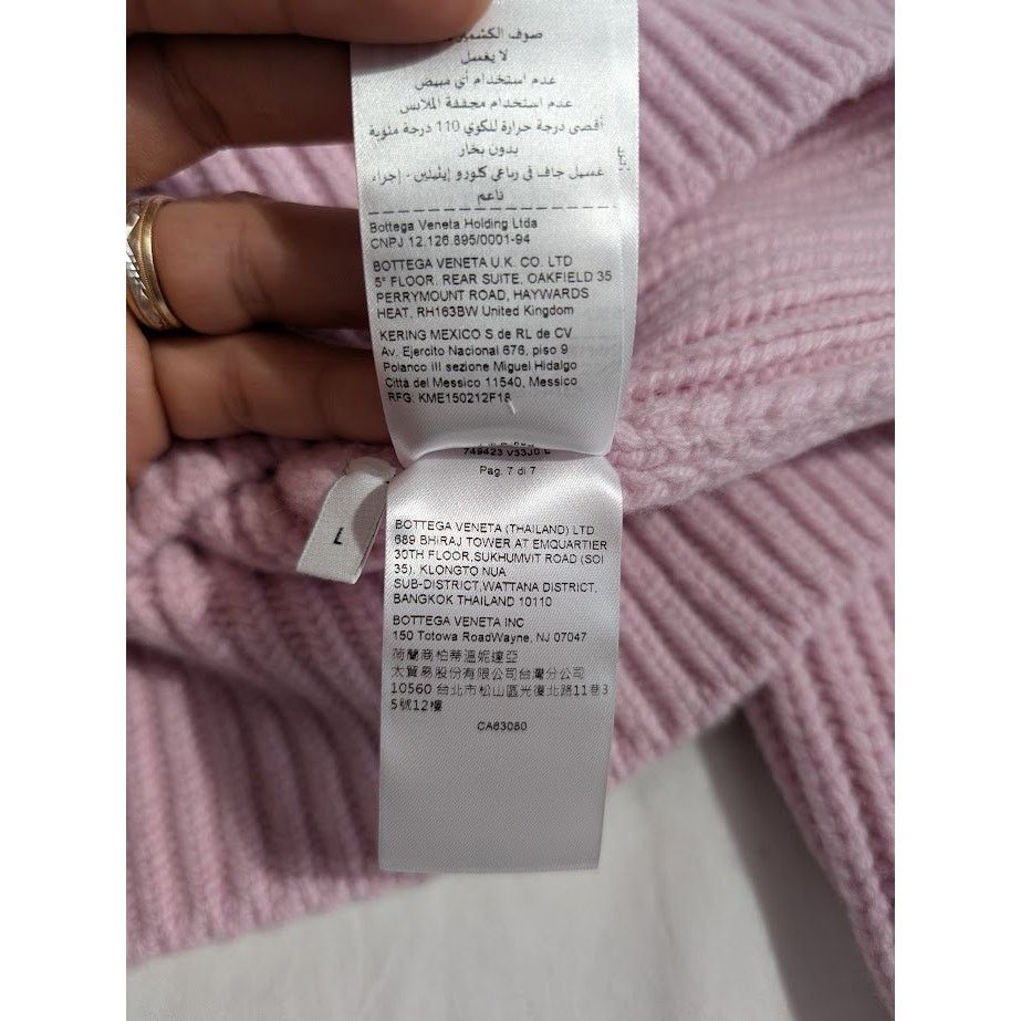 Bottega Veneta o1rshd1 English Rib Sweater Knit in Camelia L Size US L / EU 52-54 / 3 - 14 Thumbnail