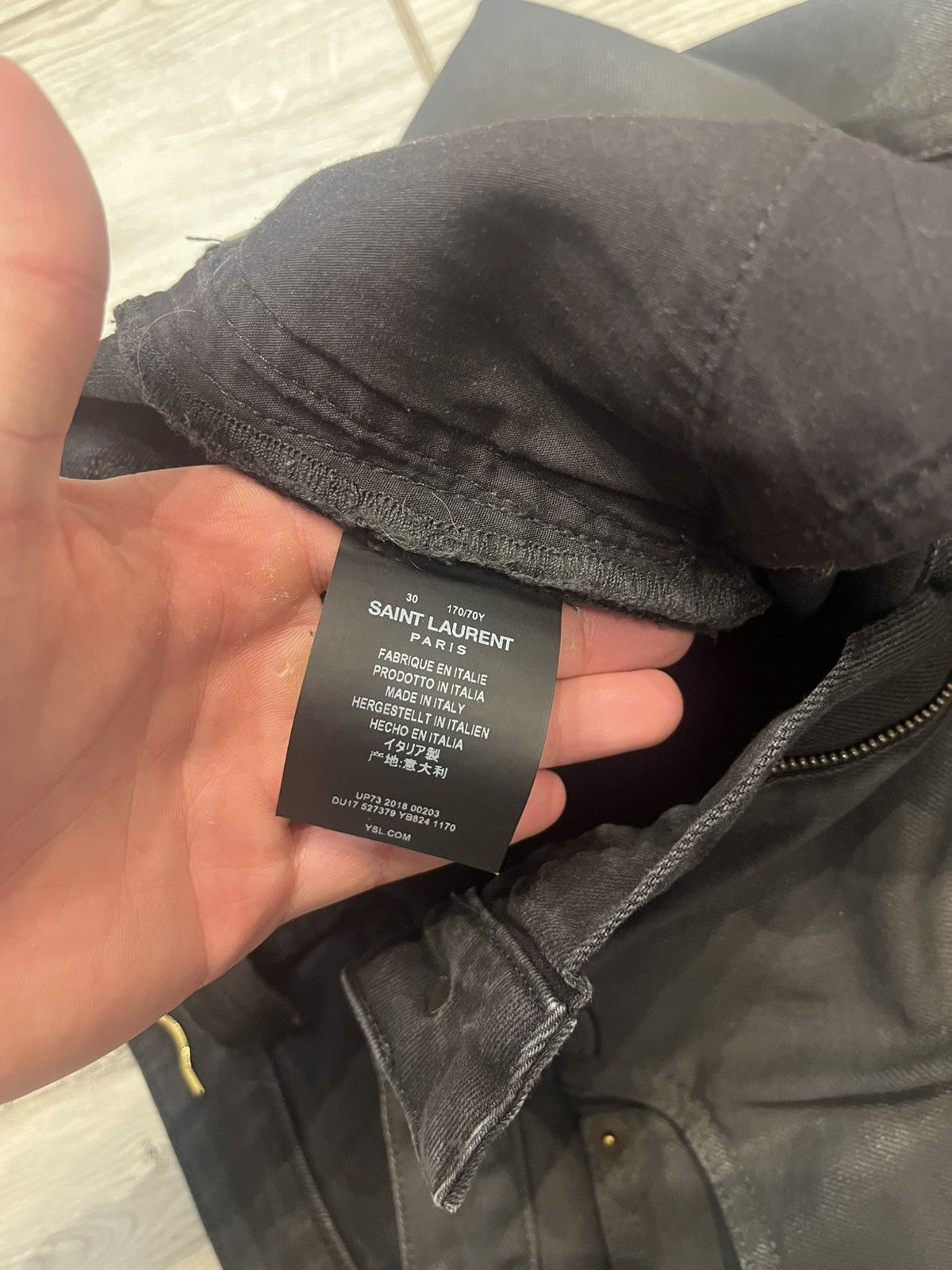 Saint Laurent Paris Waxed SLP Jeans Size US 30 / EU 46 - 6 Thumbnail