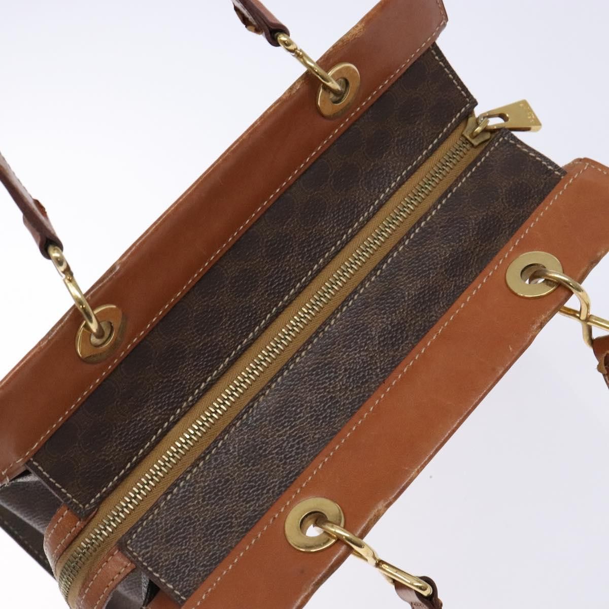Celine CELINE Macadam Canvas Hand Bag Pvc Leather Brown Gold Size ONE SIZE - 6 Thumbnail
