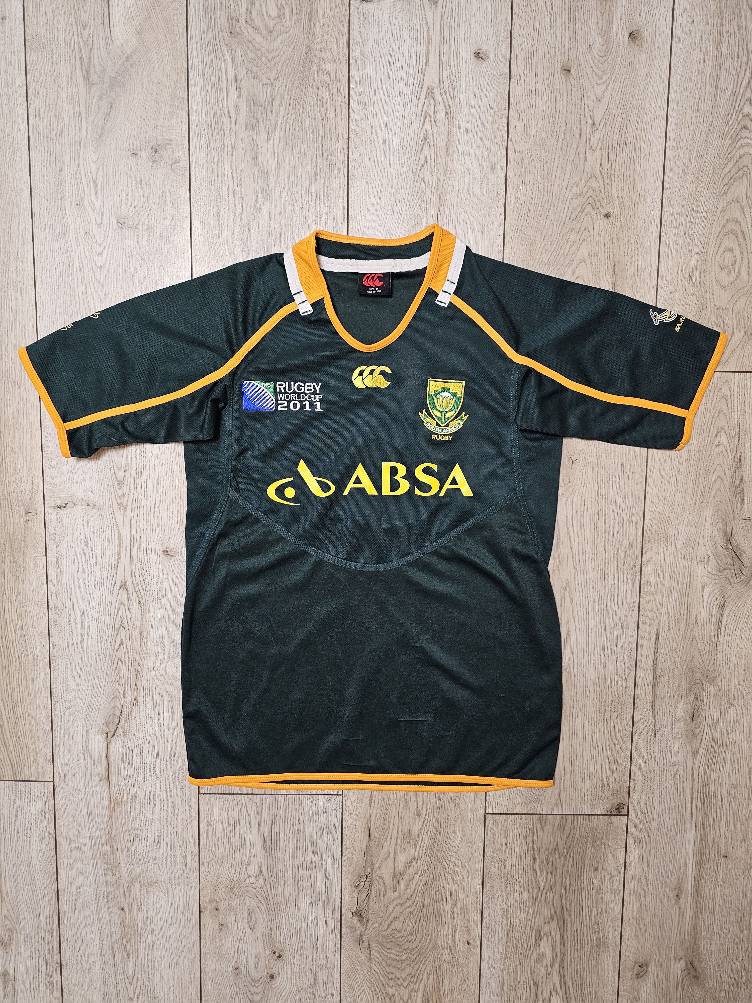 Canterbury of New Zealand SOUTH AFRICA RUGBY JERSEY 2011 WORLD CUP UNION RUGBY JERSEY Size US M / EU 48-50 / 2 - 1 Thumbnail