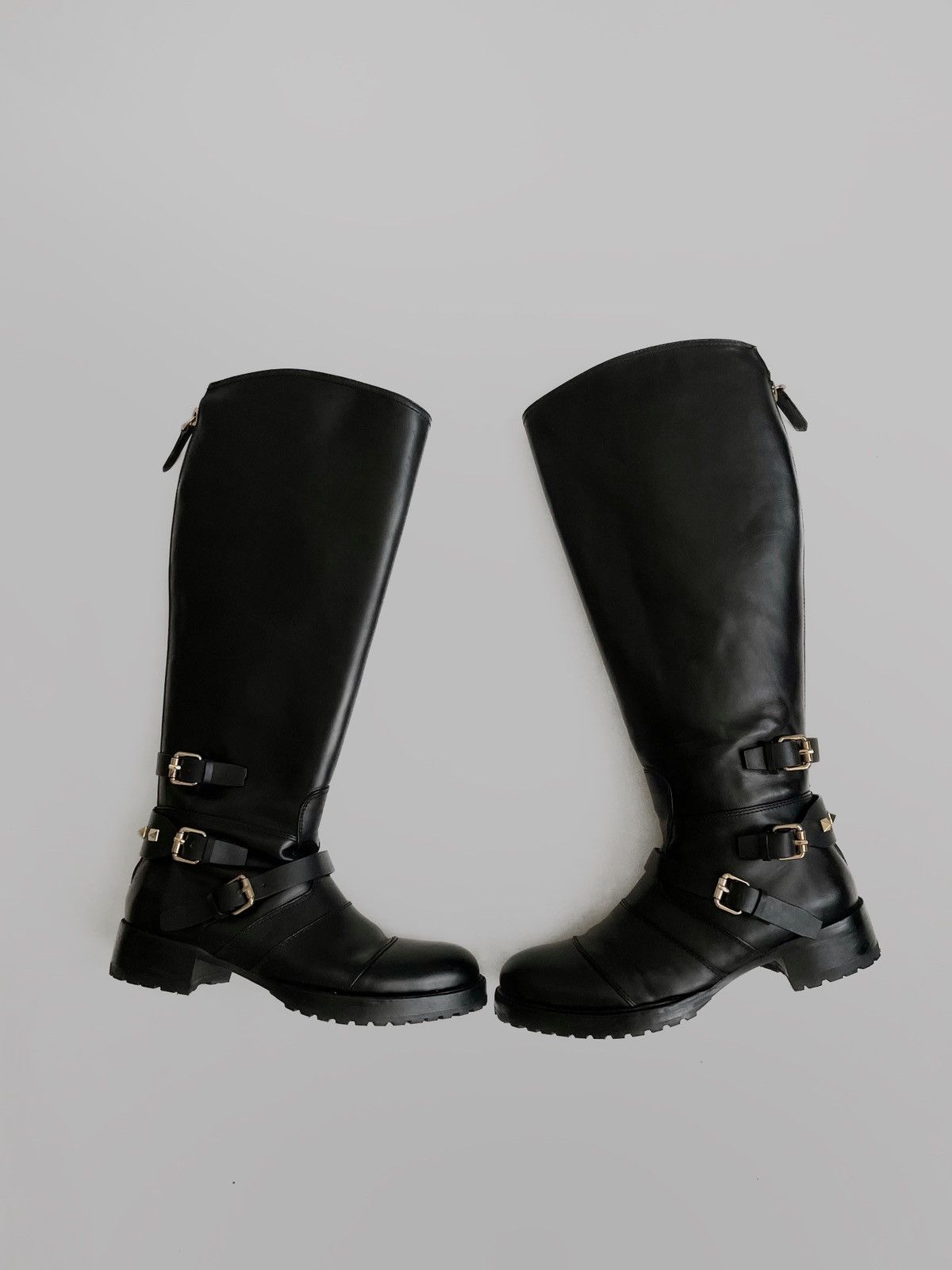 Valentino Valentino Garavani Leather high boots buckles Archive Size US 9 / IT 39 - 2 Thumbnail