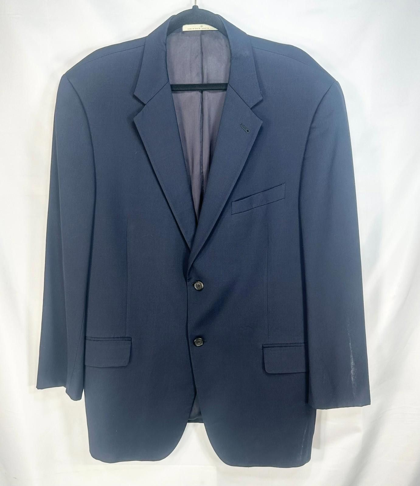 Joseph Abboud Joseph Abboud Single Breasted Wool Suit Jacket Blue 44R Size 44R - 1 Thumbnail