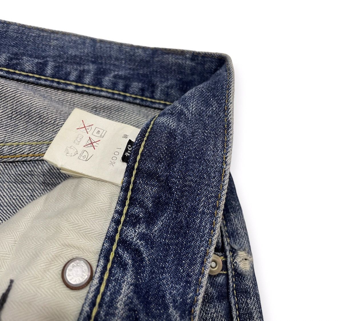 FDMTL Distressed Selvedge Denim Size US 34 / EU 50 - 5 Thumbnail