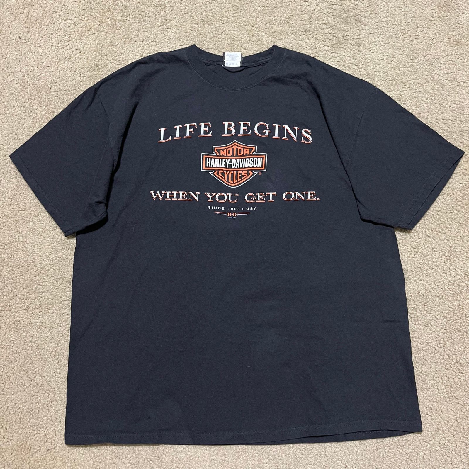 Harley Davidson Harley Davidson Double Sided Graphic Black Shirt 2XL Size US XXL / EU 58 / 5 - 1 Thumbnail