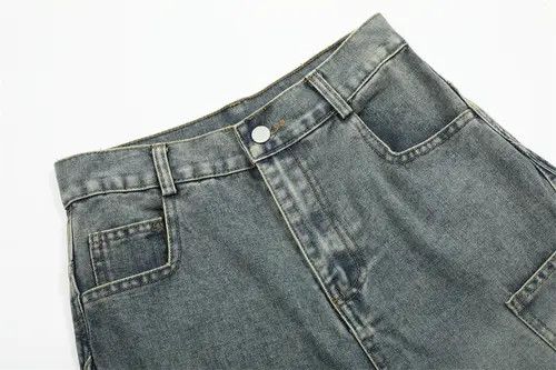 Japanese Brand Men's vintage washed distressed embroidered denim shorts Size US 32 / EU 48 - 4 Thumbnail