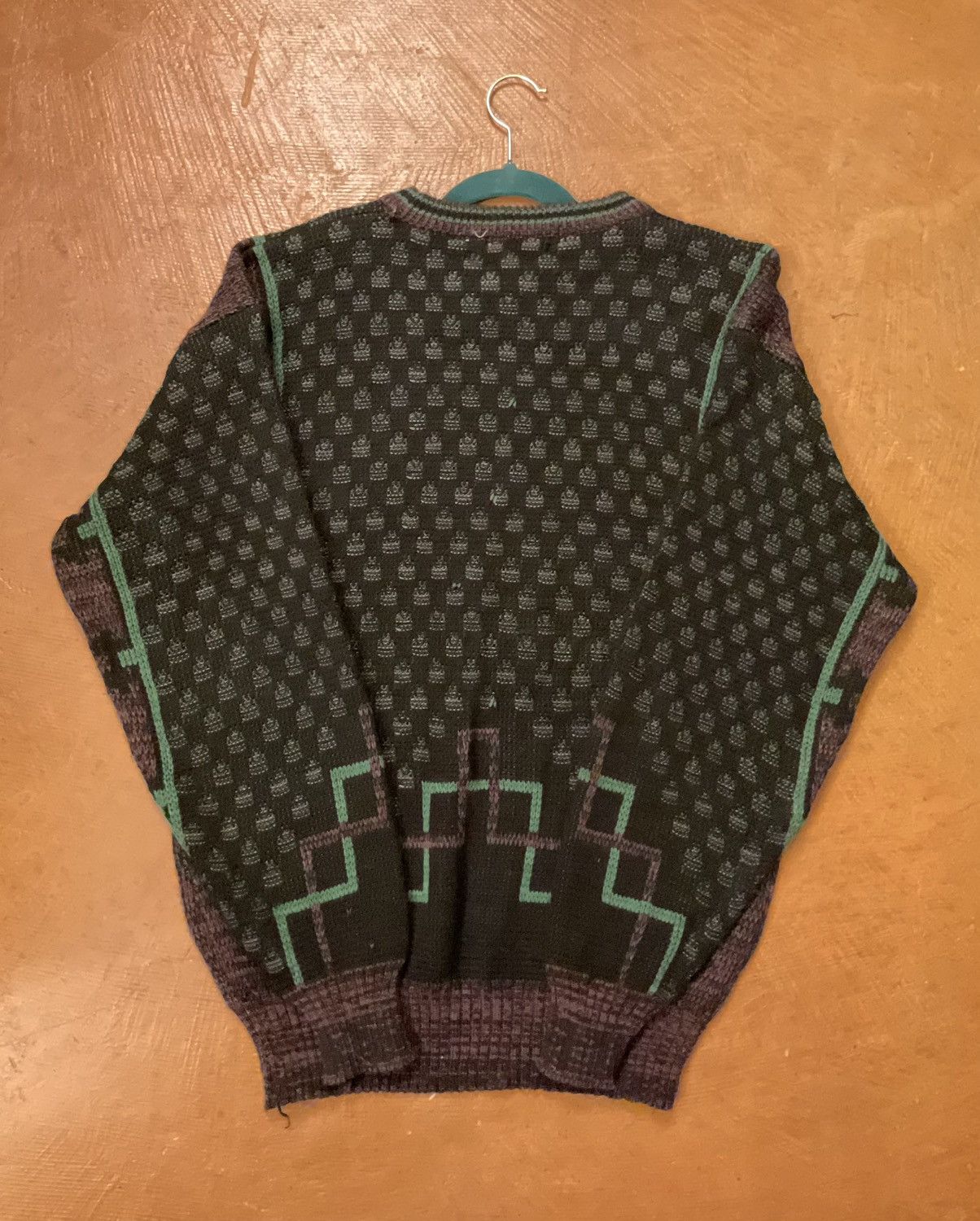 Other Men's Geometric Crewneck Sweater - Green and Gray Size US XL / EU 56 / 4 - 2 Thumbnail