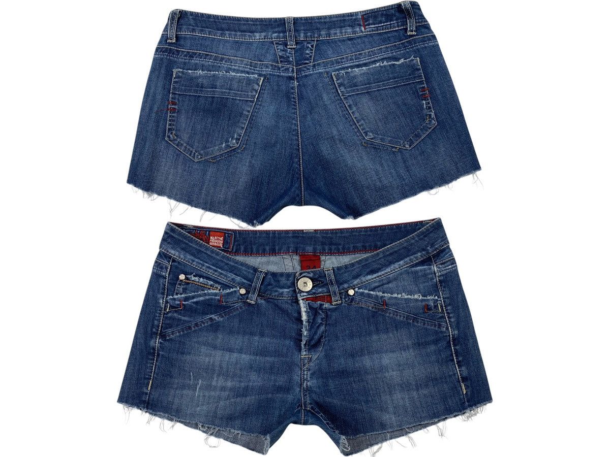 Marithe + Francois Girbaud LASTDROP🔥Y2K Le Jean De Marithe Francois Girbaud Mini Shorts Size 34" / US 12 / IT 48 - 3 Thumbnail