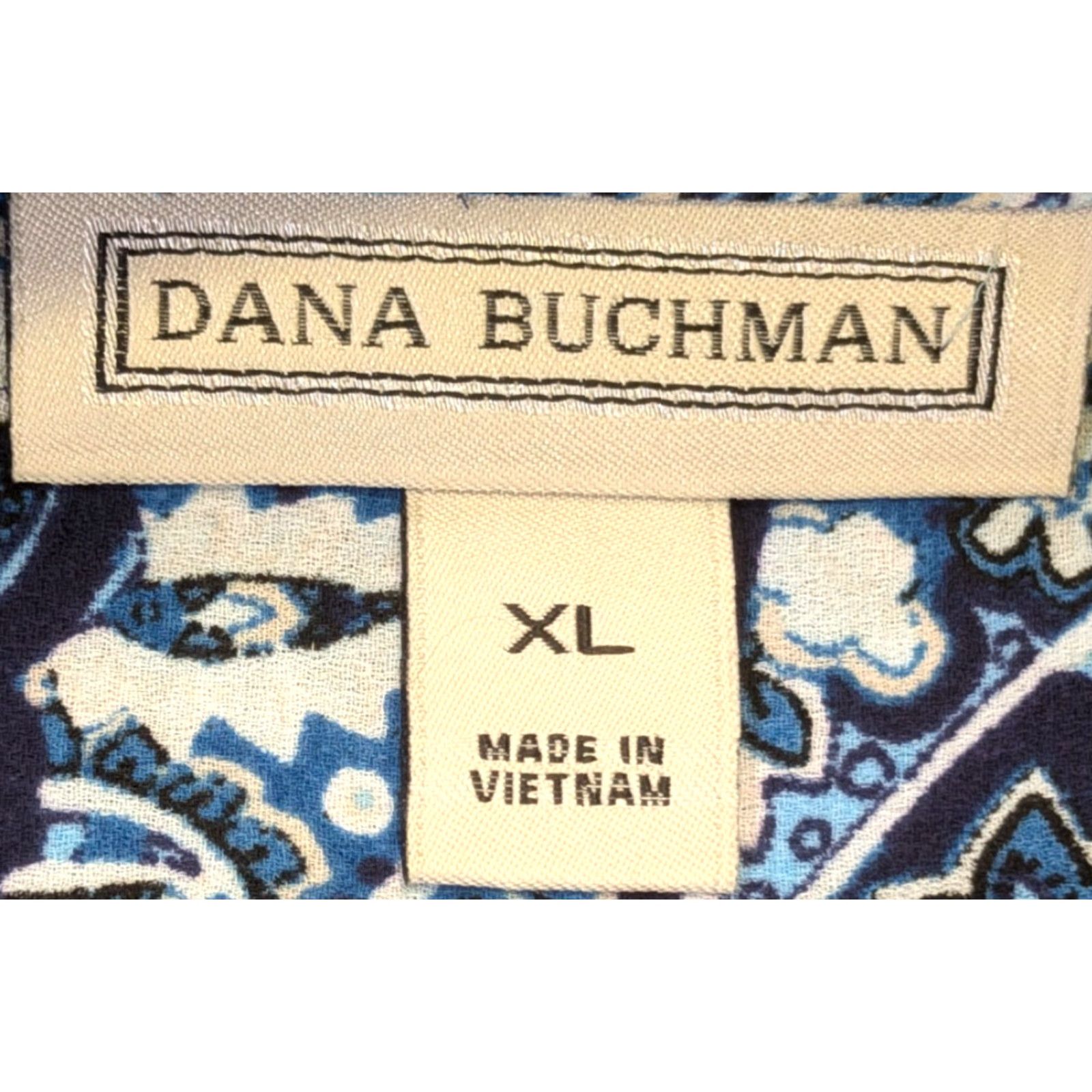 Vintage VINTAGE Dana Buchman Shirt Blouse XL Blue Floral Popover Womens Top NWT Kohl's Size XL / US 12-14 / IT 48-50 - 4 Thumbnail