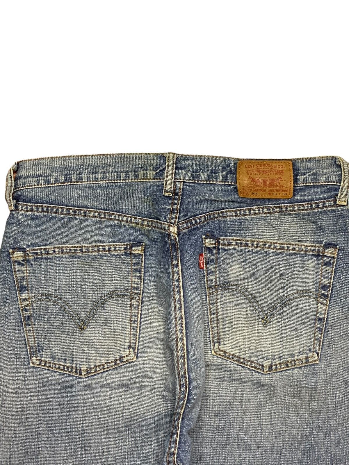 LVC × Levi's × Levi's Vintage Clothing Vintage 90s Levis 504 Blue Wash Distressed Baggy Jeans Size US 33 - 8 Thumbnail