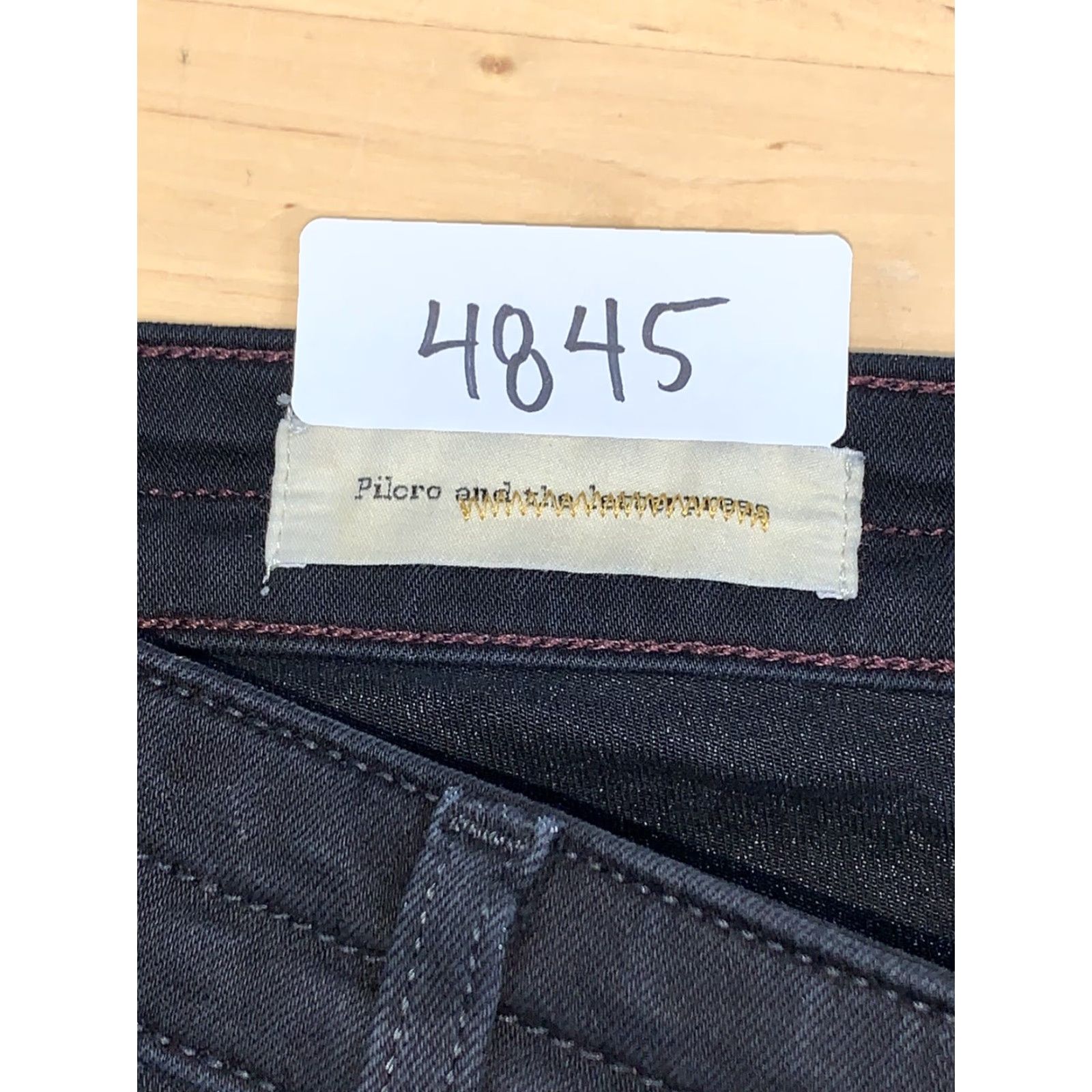 Vintage Pilcro and the Letterpress Jeans Zippers 29 Black Skinny Women Size 29 Distress #4845 Size 29" - 5 Thumbnail