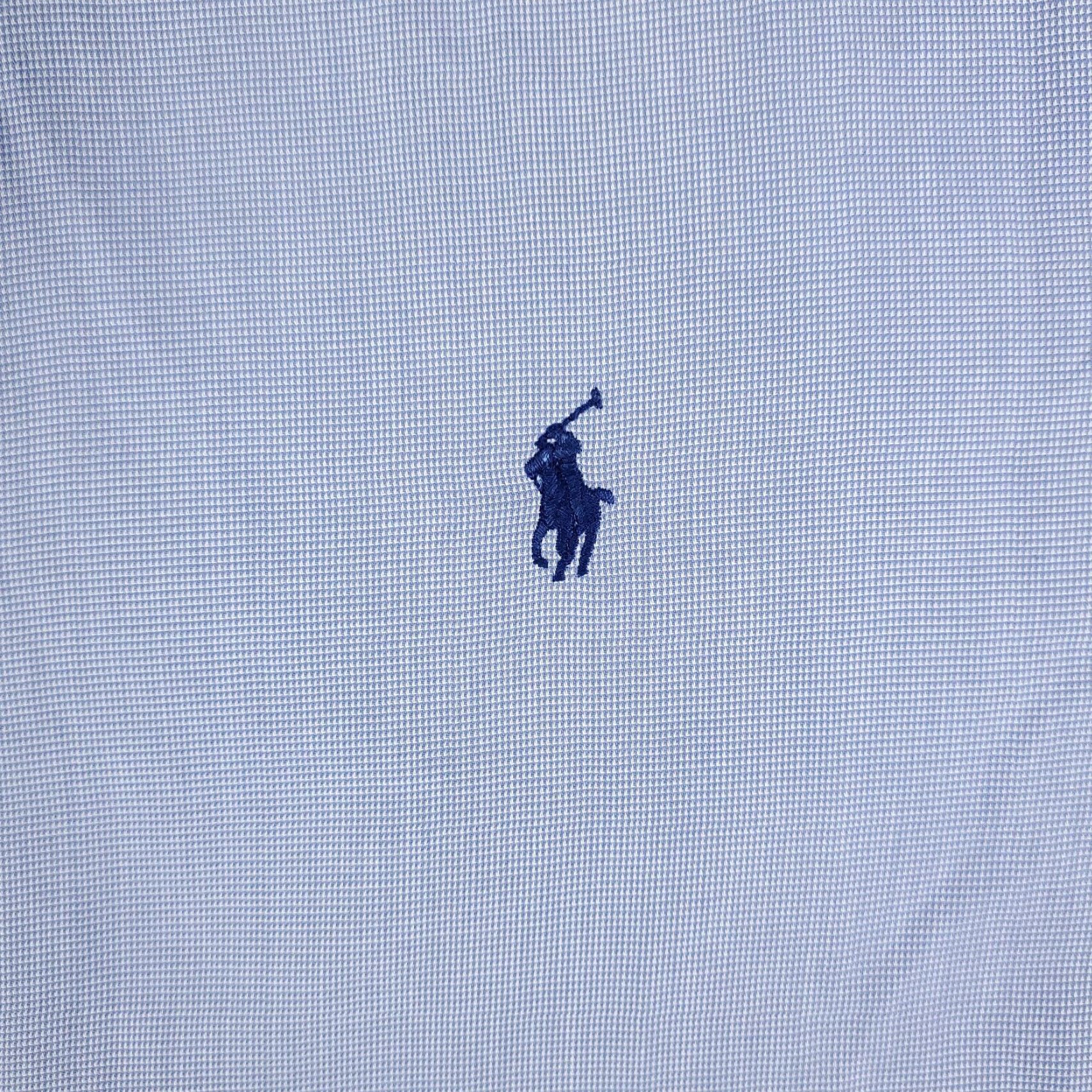 Ralph Lauren Ralph Lauren Shirt Mens 16 Blue Pony Dress Shirt Long Sleeve Button-Down Non-Iron Regular Fit, Blue, 16, Classic American Style Mens Shirt Size US L / EU 52-54 / 3 - 2 Thumbnail
