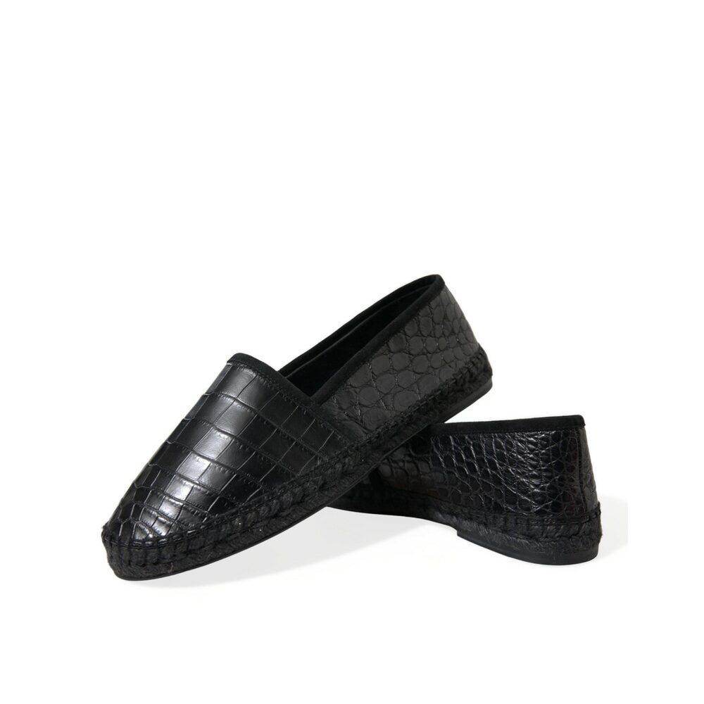 Dolce & Gabbana Dolce & Gabbana Exotic Black Leather Espadrilles Size US 10 / EU 43 - 7 Thumbnail