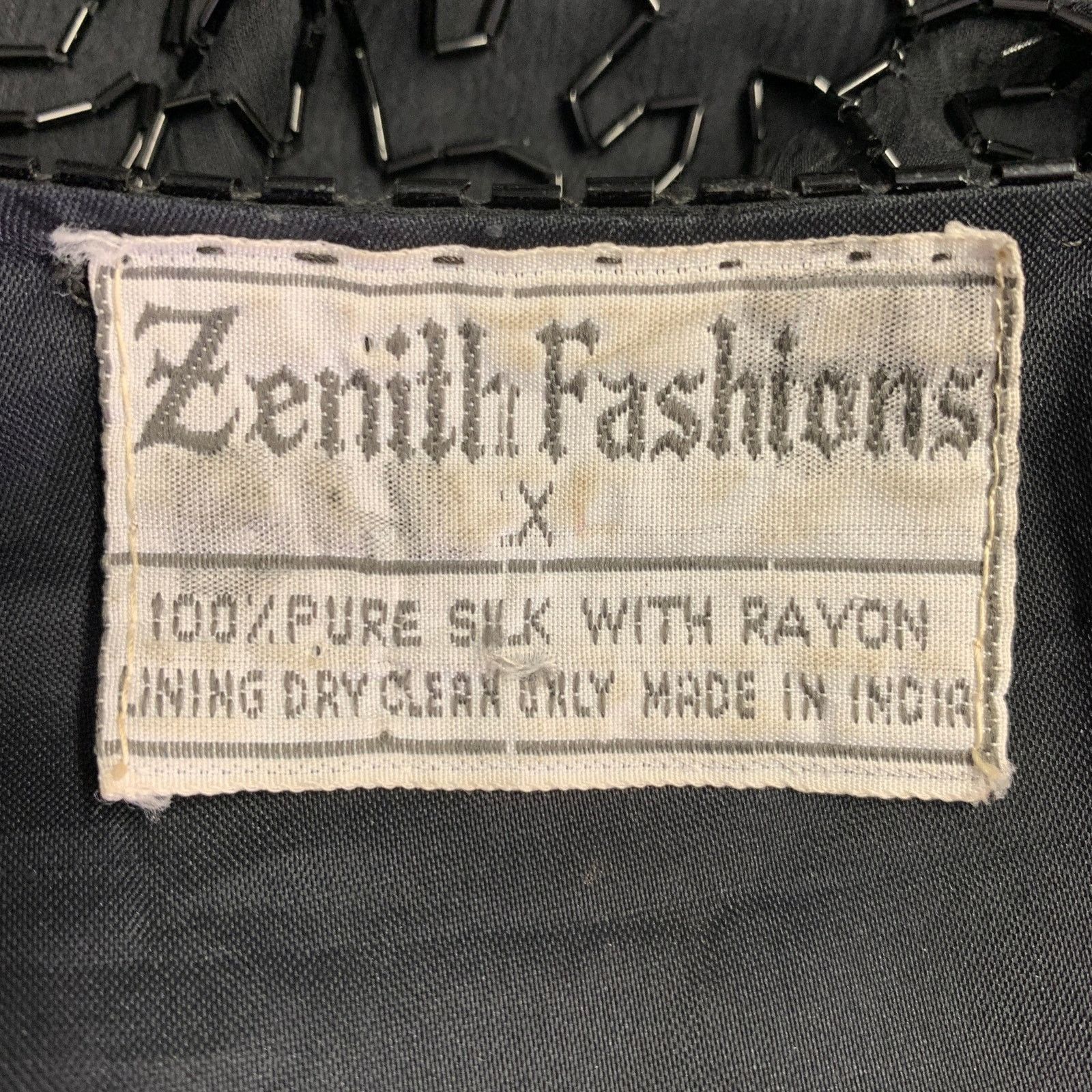 ZENITH M Black Multi Color Silk Sequined Jacket Blazer Size M / US 6-8 / IT 42-44 - 8 Thumbnail
