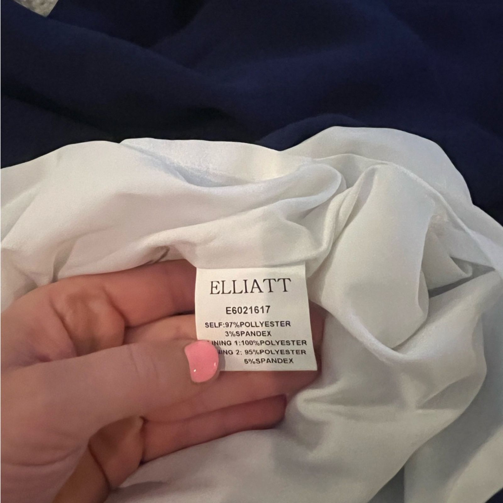ELLIATT NWT Elliatt Navy Blue Midi Asymmetrical Hem Dress Medium Size M / US 6-8 / IT 42-44 - 8 Thumbnail