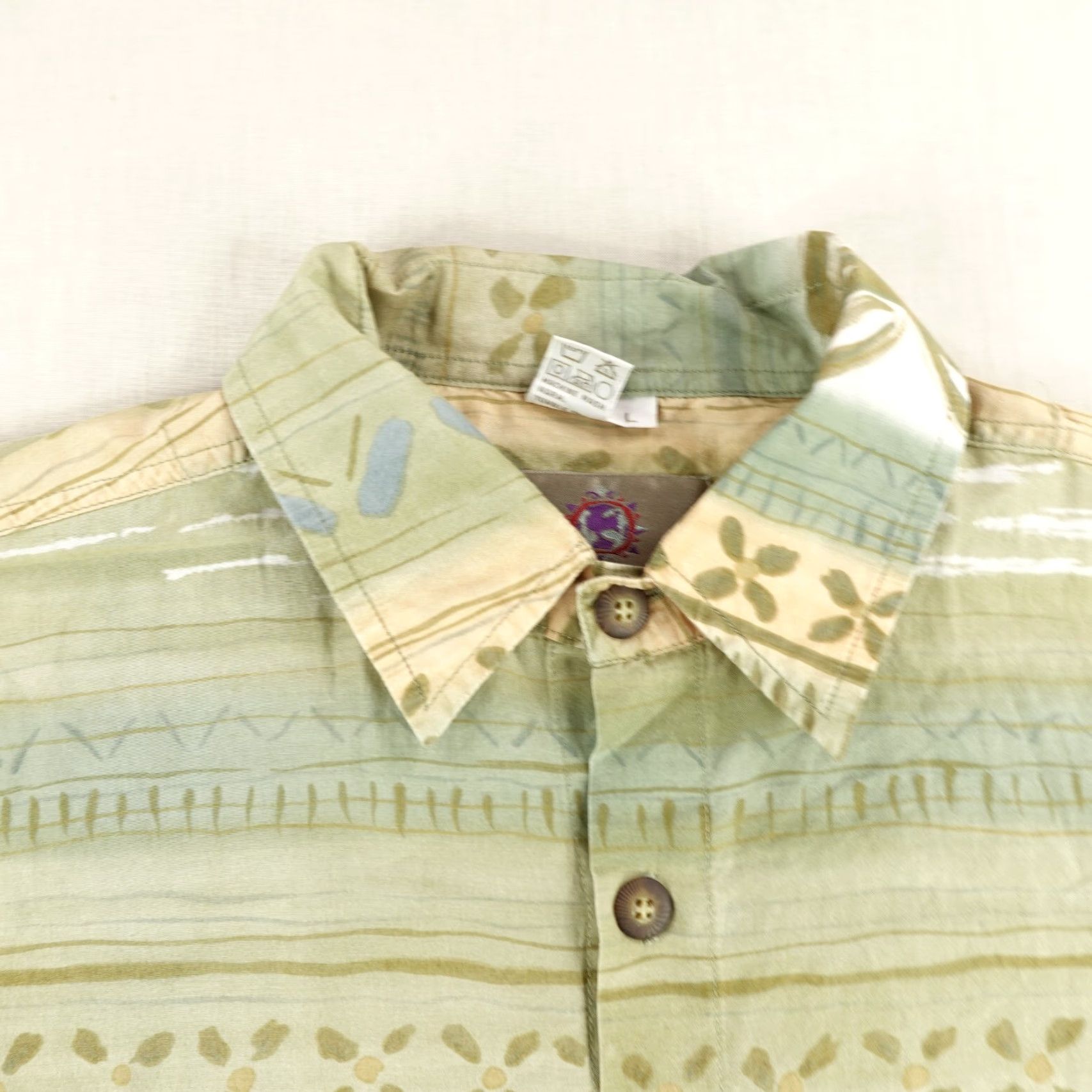 The Territory Ahead VINTAGE Territory Ahead Shirt Mens Large Green Floral Geometric 90s Long Sleeve Button-Up Size US L / EU 52-54 / 3 - 2 Thumbnail