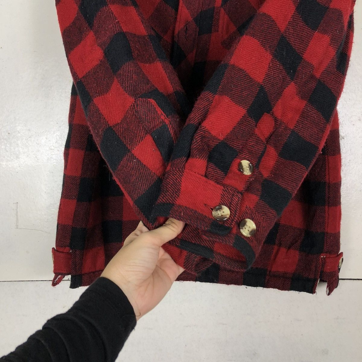 Flannel 🔥WOOL FLANNEL JACKET TARTAN CHECK DESIGN BUGLE ISSEY MIYAKE Size US L / EU 52-54 / 3 - 15 Thumbnail
