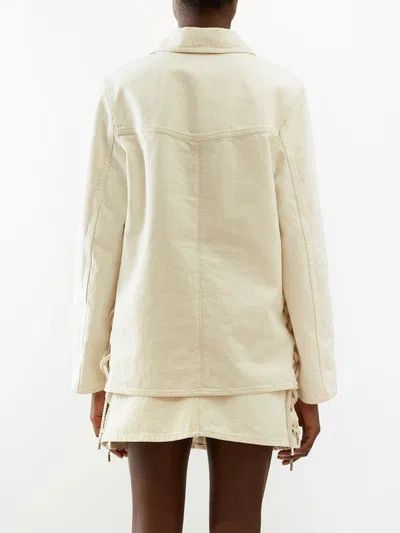 Chloe o1y0825 Denim Shirt in Ivory Size M / US 6-8 / IT 42-44 - 2 Thumbnail