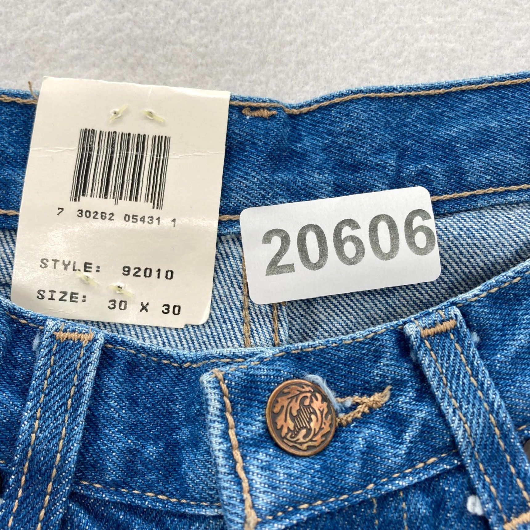 Denime VINTAGE John Henry Jeans Mens 30x30 Relaxed Fit Straight Blue Denim Pant NWT Pants Mens 30 Blue Denim Straight Jeans John Henry Size US 30 / EU 46 - 5 Thumbnail