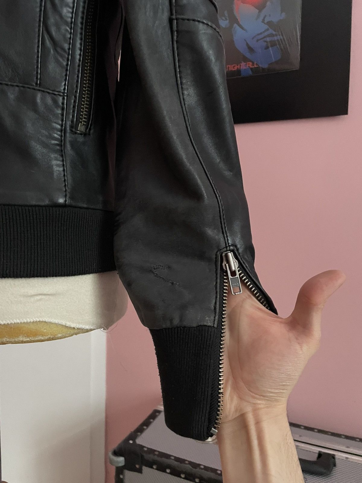 Kid Cudi × Surface To Air 2011 Surface to Air x Kid Cudi Mr. Rager Fire Leather Jacket Size US L / EU 52-54 / 3 - 21 Thumbnail