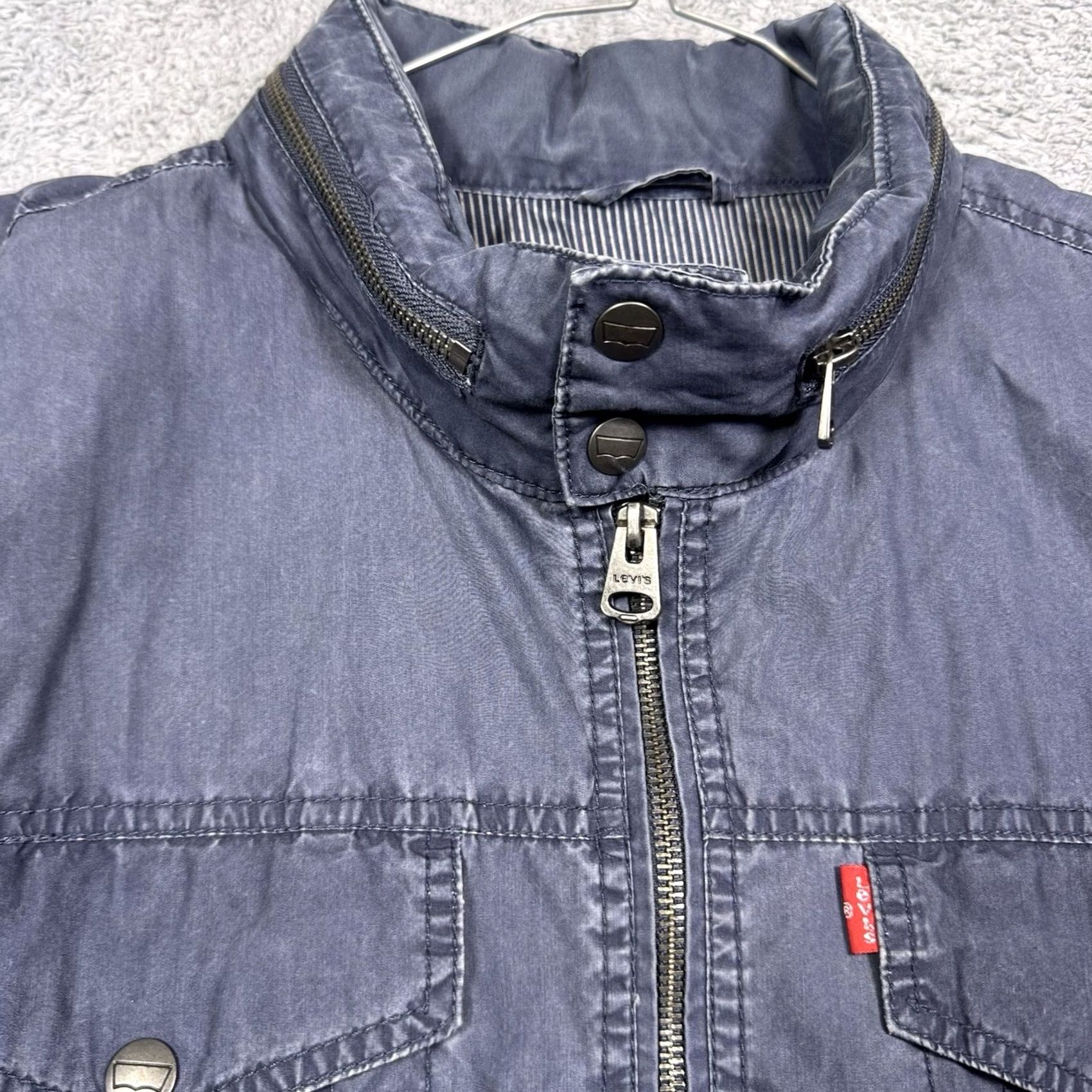 Levi's Levi's Trucker Jacket Men XL Field Chore Canvas Full Zip Stow Hood Hickory Stripe Size US XL / EU 56 / 4 - 7 Thumbnail