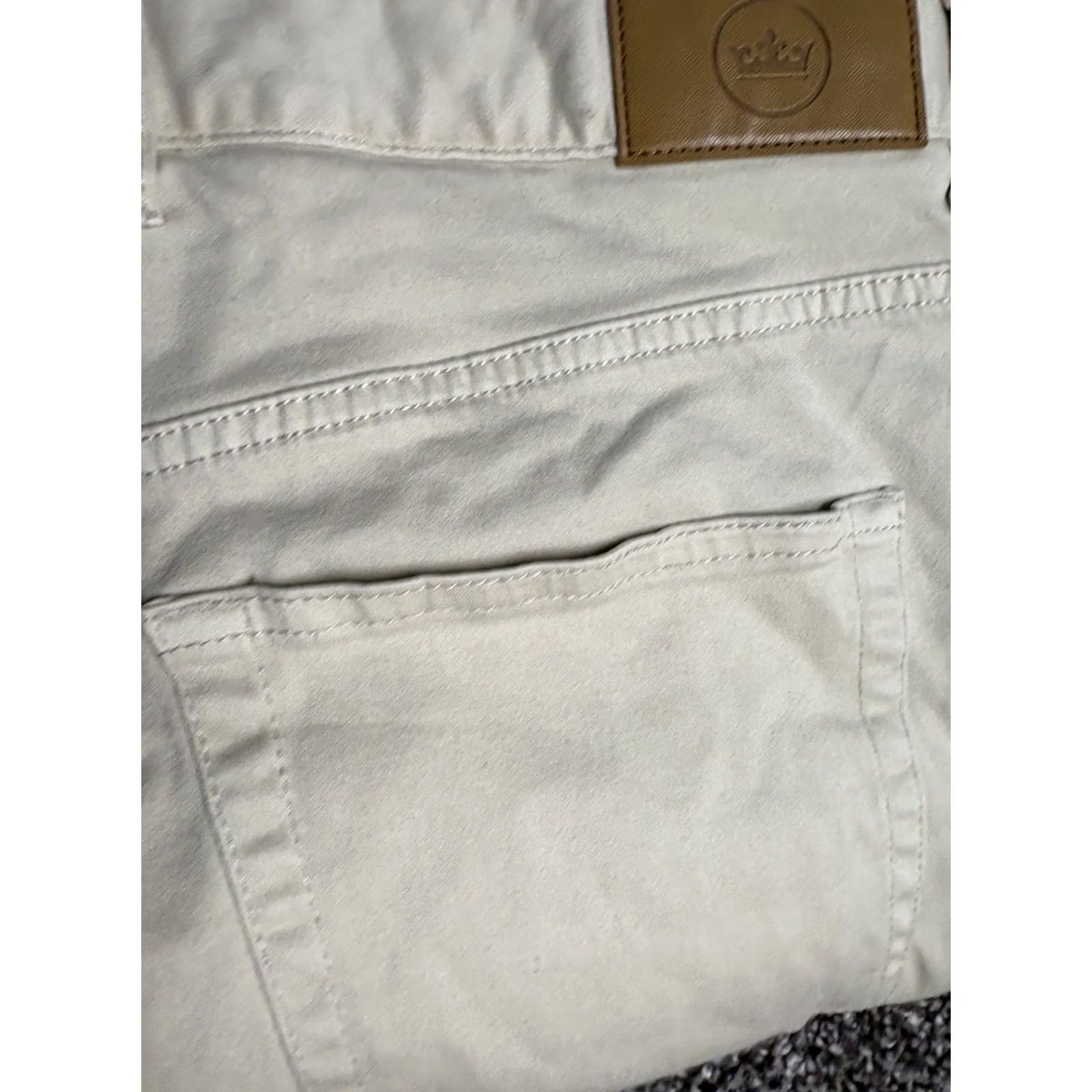 Peter Millar Peter Millar Ultimate Sateen Pants Mens 35x32 Beige 5-Pocket Golf ME0B39 Size US 35 - 7 Thumbnail