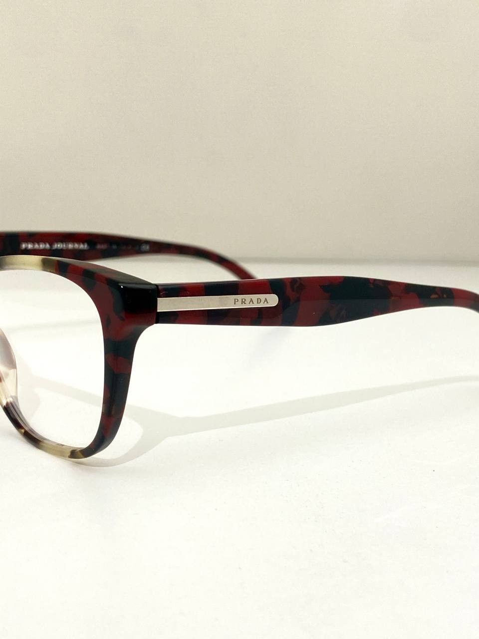 Prada Prada Logo Jacquard Retro Cat Eye Vintage Eyeglasses Y2K Size ONE SIZE - 5 Thumbnail