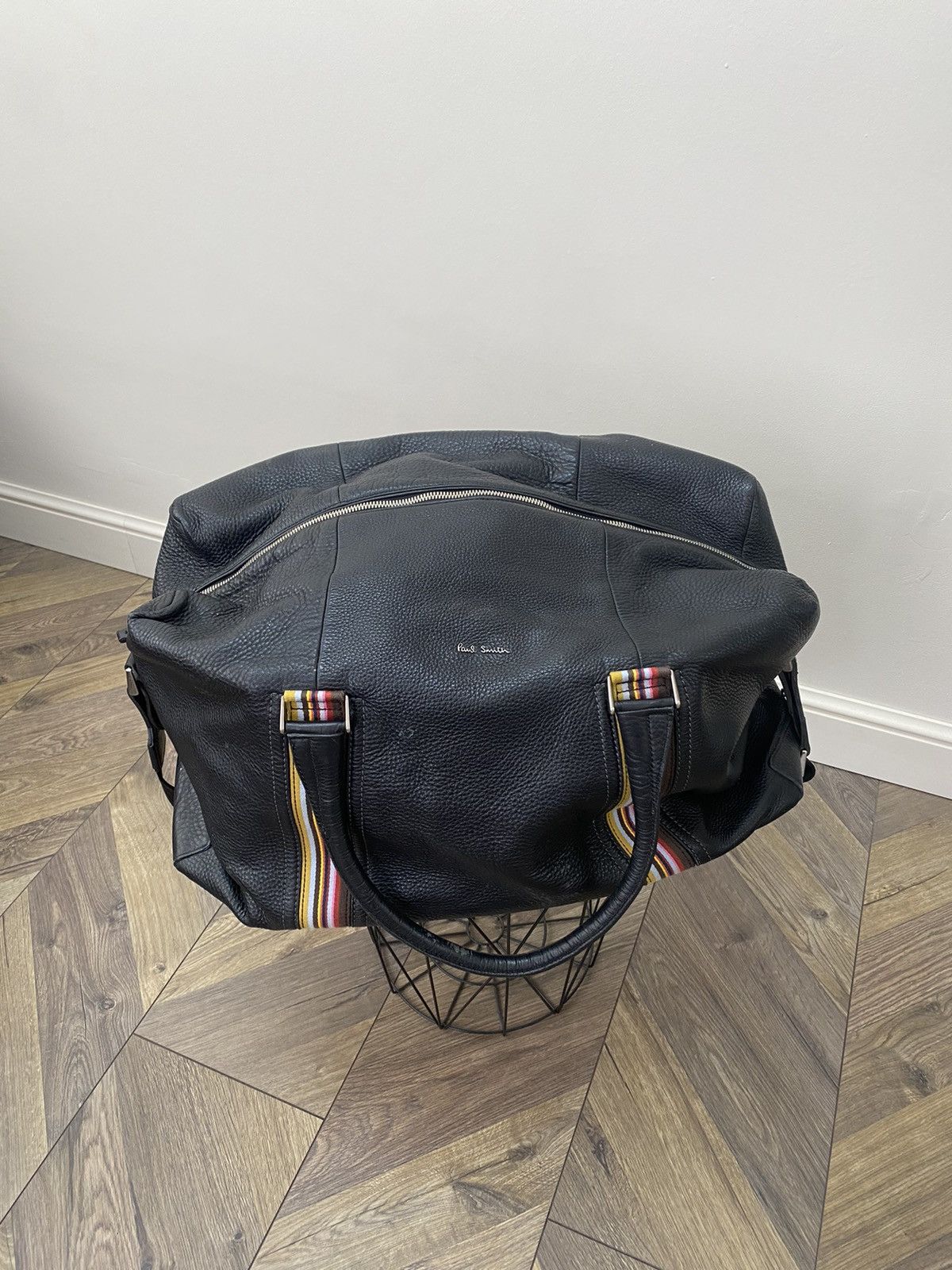 Paul Smith × Vintage Vintage Paul Smith Mainline Mens Black Cityweb Leather Bag Size ONE SIZE - 3 Thumbnail