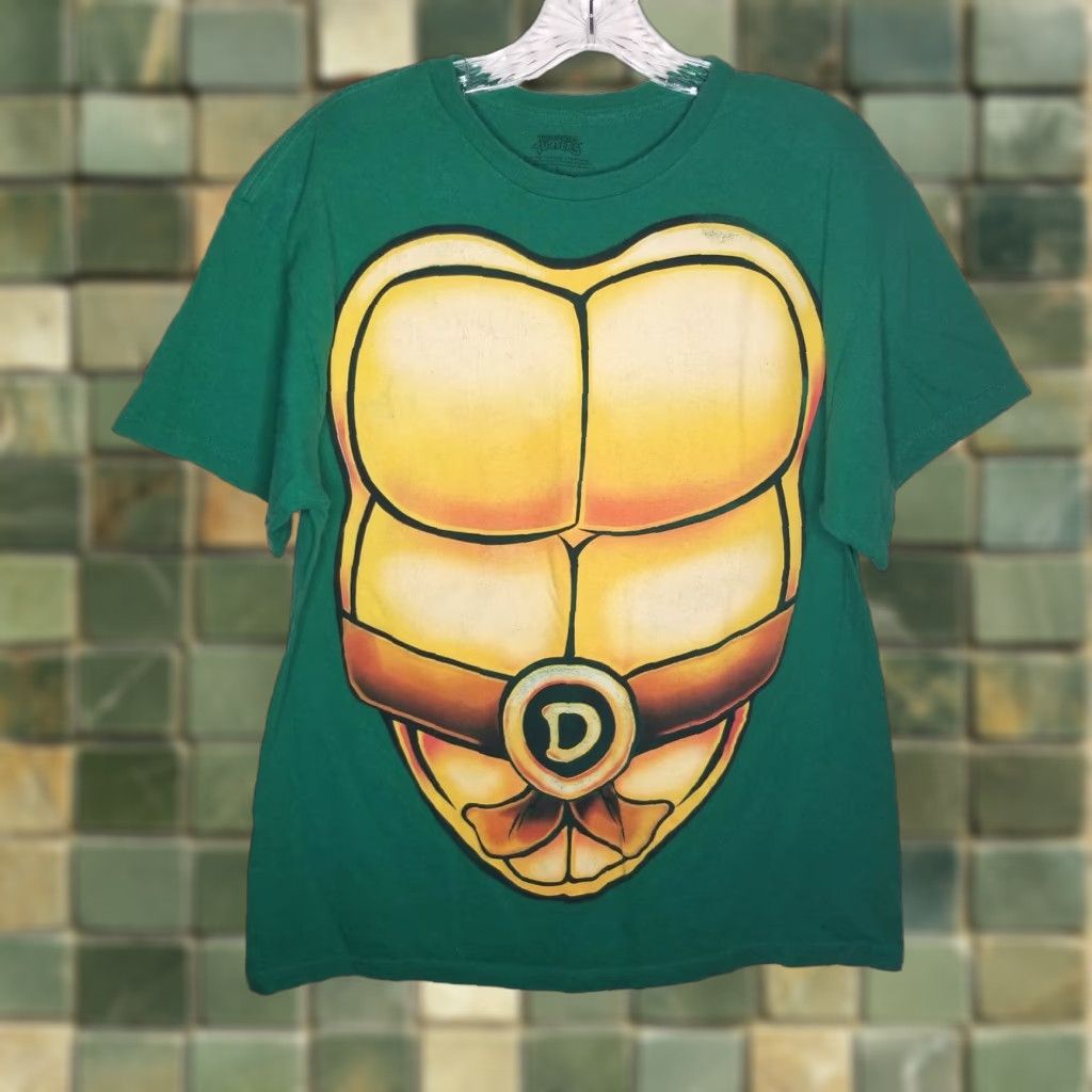 Vintage TMNT Shirt Mens Large Green Turtle Shell Graphic T-Shirt Size US L / EU 52-54 / 3 - 1 Thumbnail