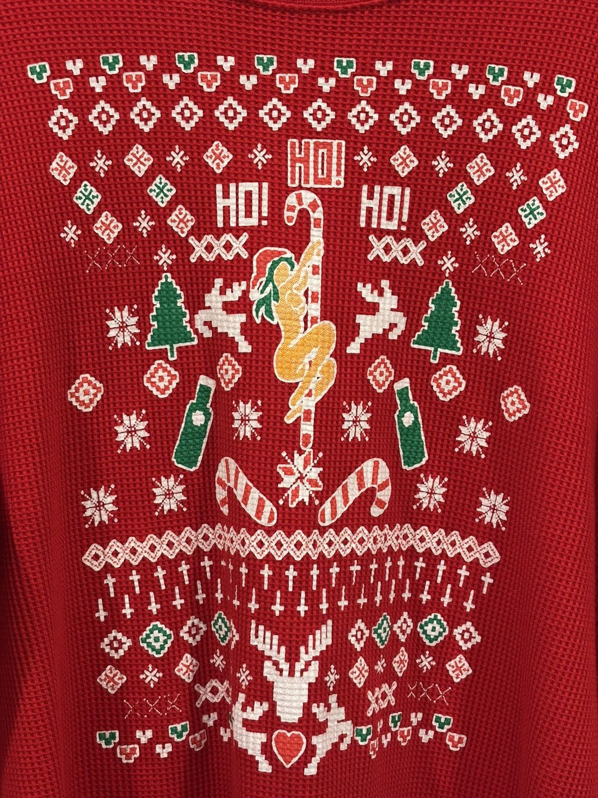 Other Funny Xmas Knit Sweater Ho Ho Ho Stripper Pole Beer XXX - XL Size US XL / EU 56 / 4 - 2 Thumbnail