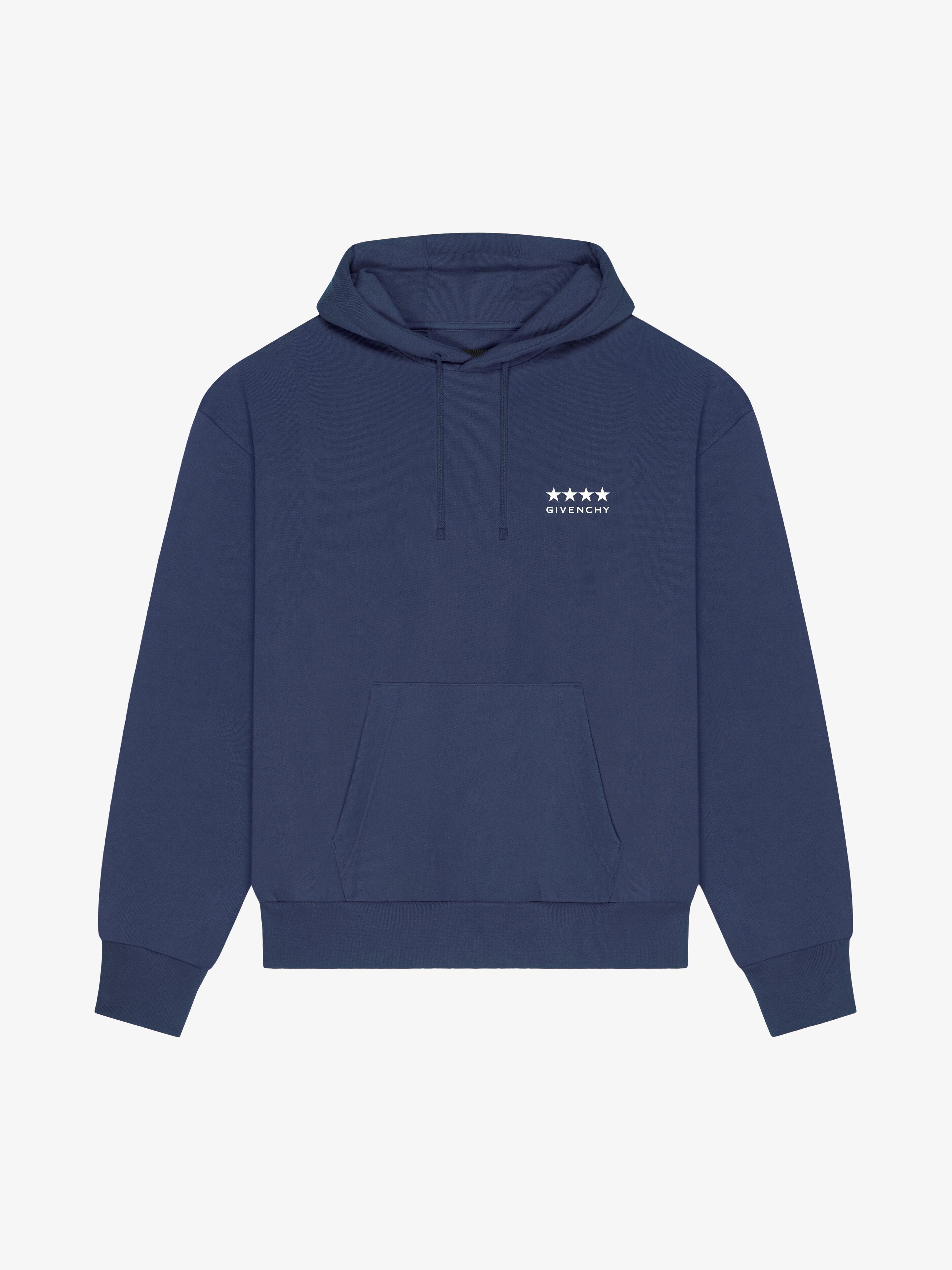 o1w1db10325 Boxy Fit Hoodie in Navy Blue